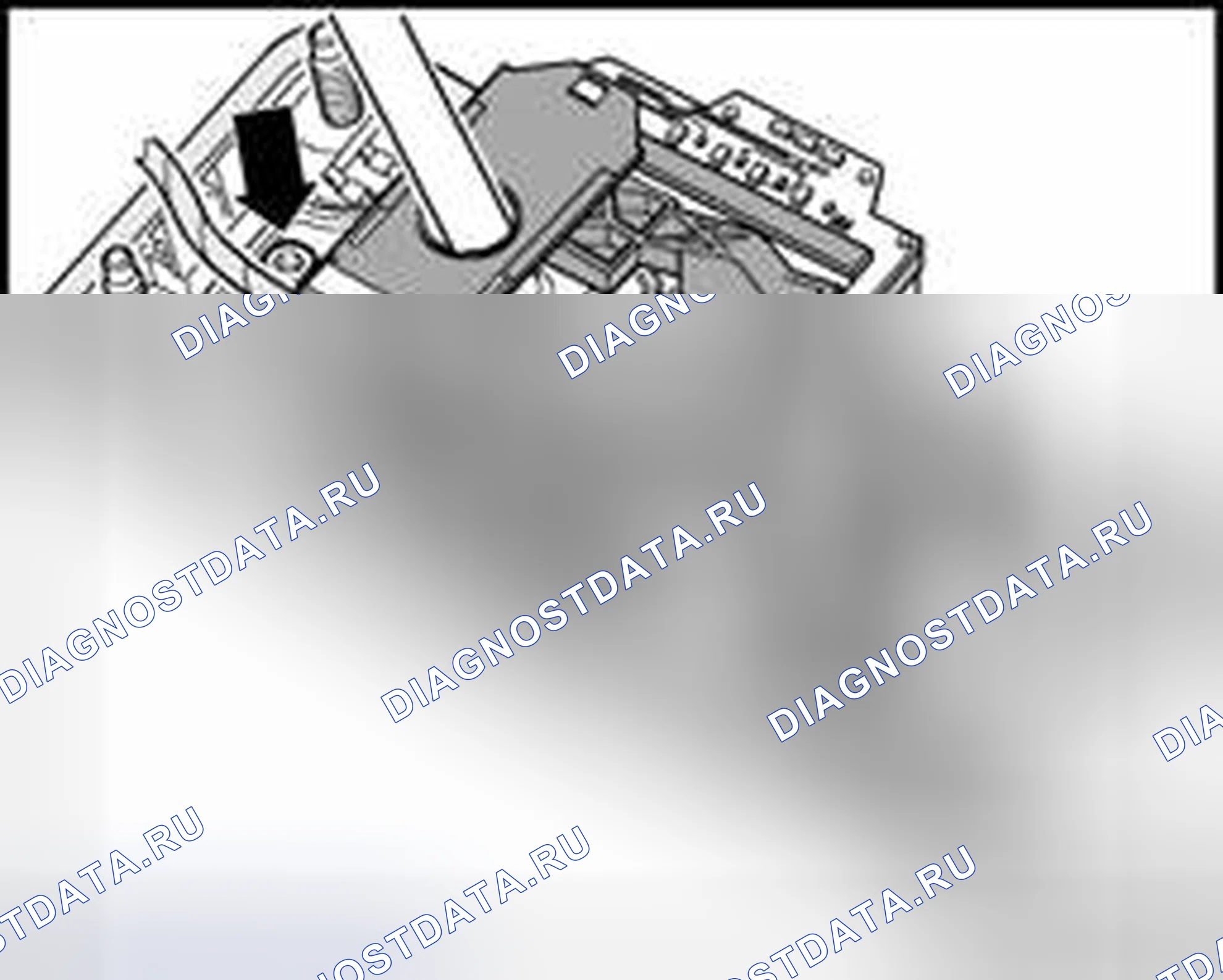 Рис. 289: Рычаг селектора, настройка на положение ворот панели переключения передач. Volkswagen Phaeton I
