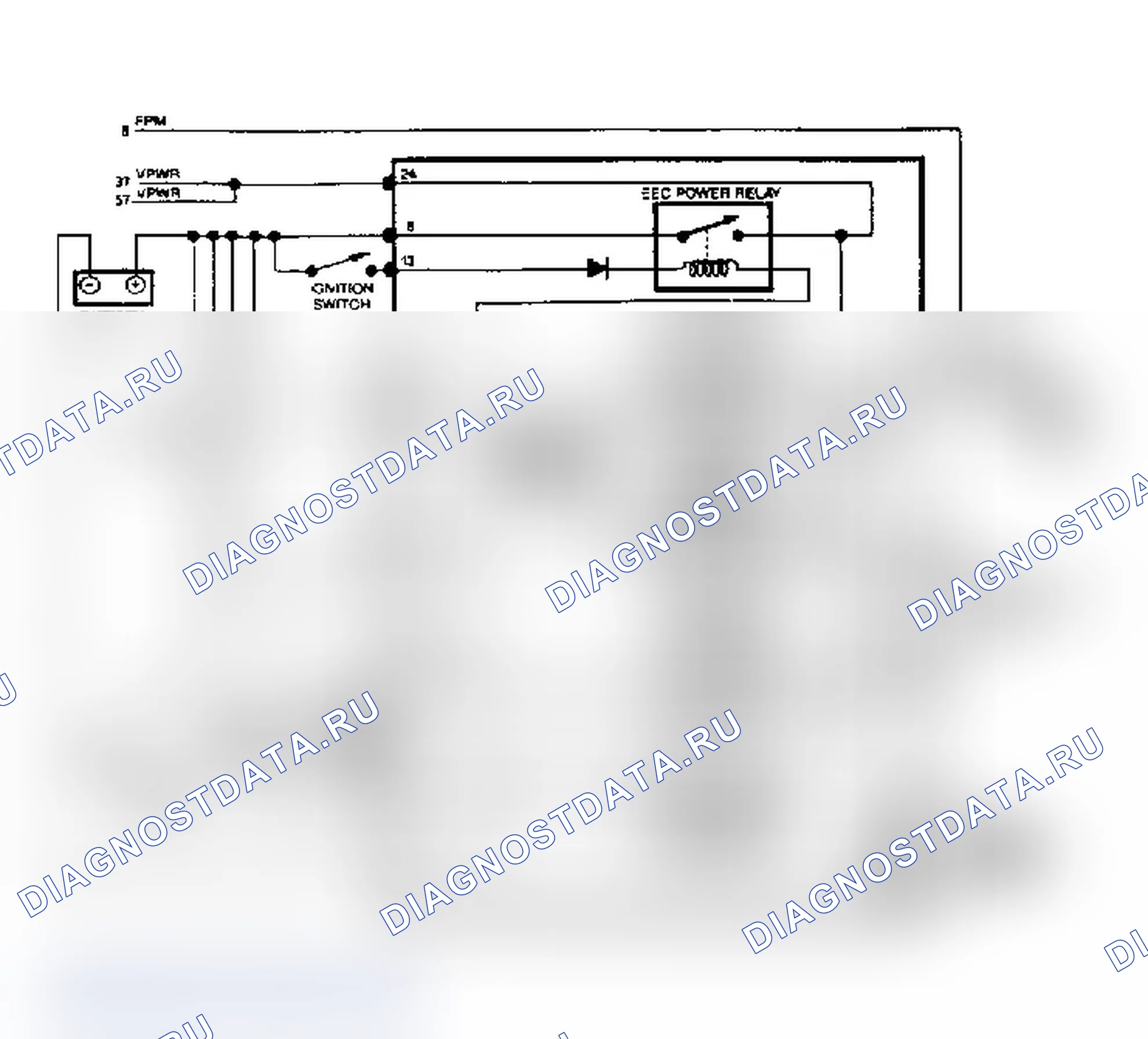 Рис. 141: Цепи IRCM (Sable и Taurus - 3,0 л, кроме SHO). Ford Thunderbird X
