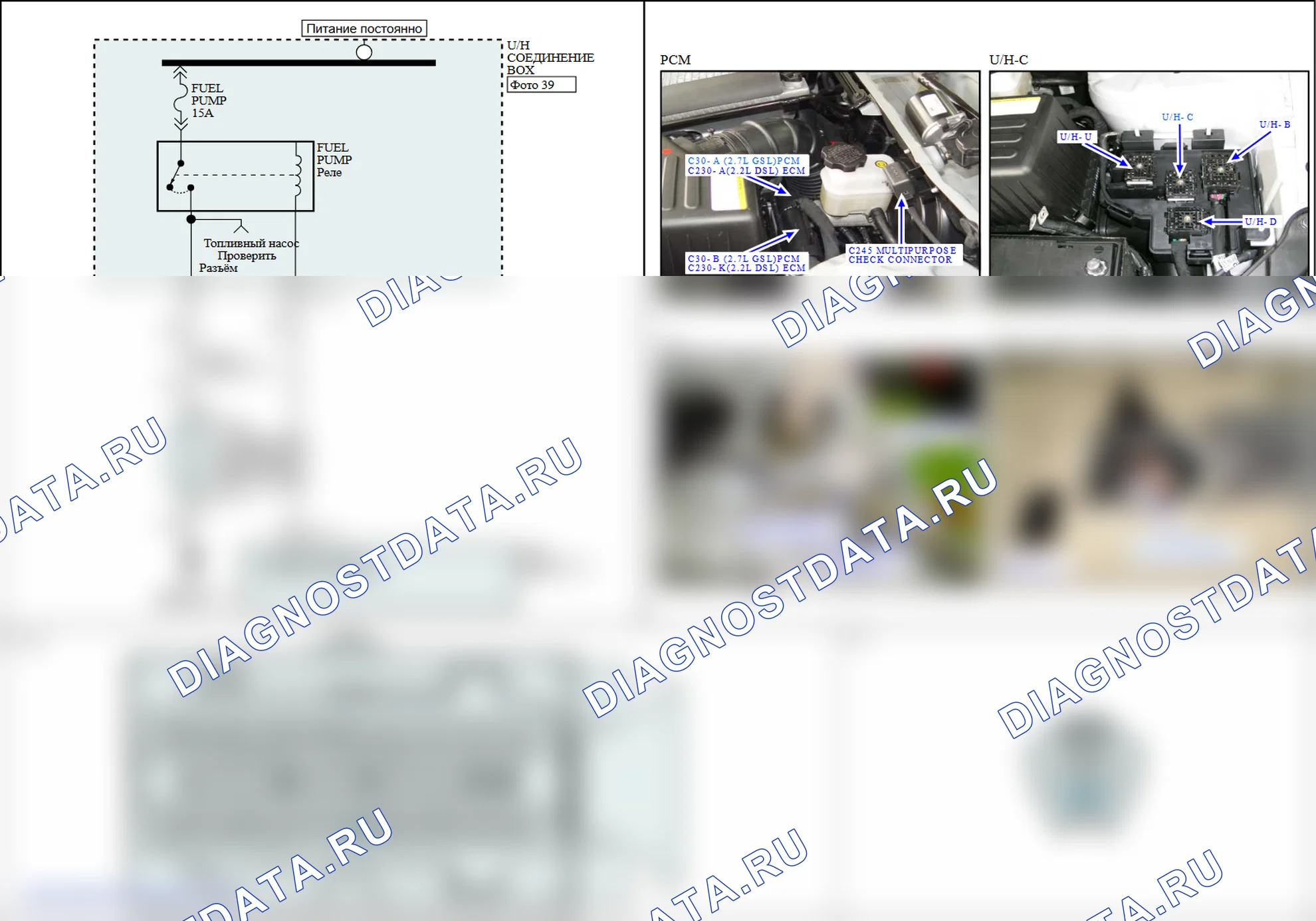 P0230: Первичный контур топливного насоса. Hyundai Santa Fe CM