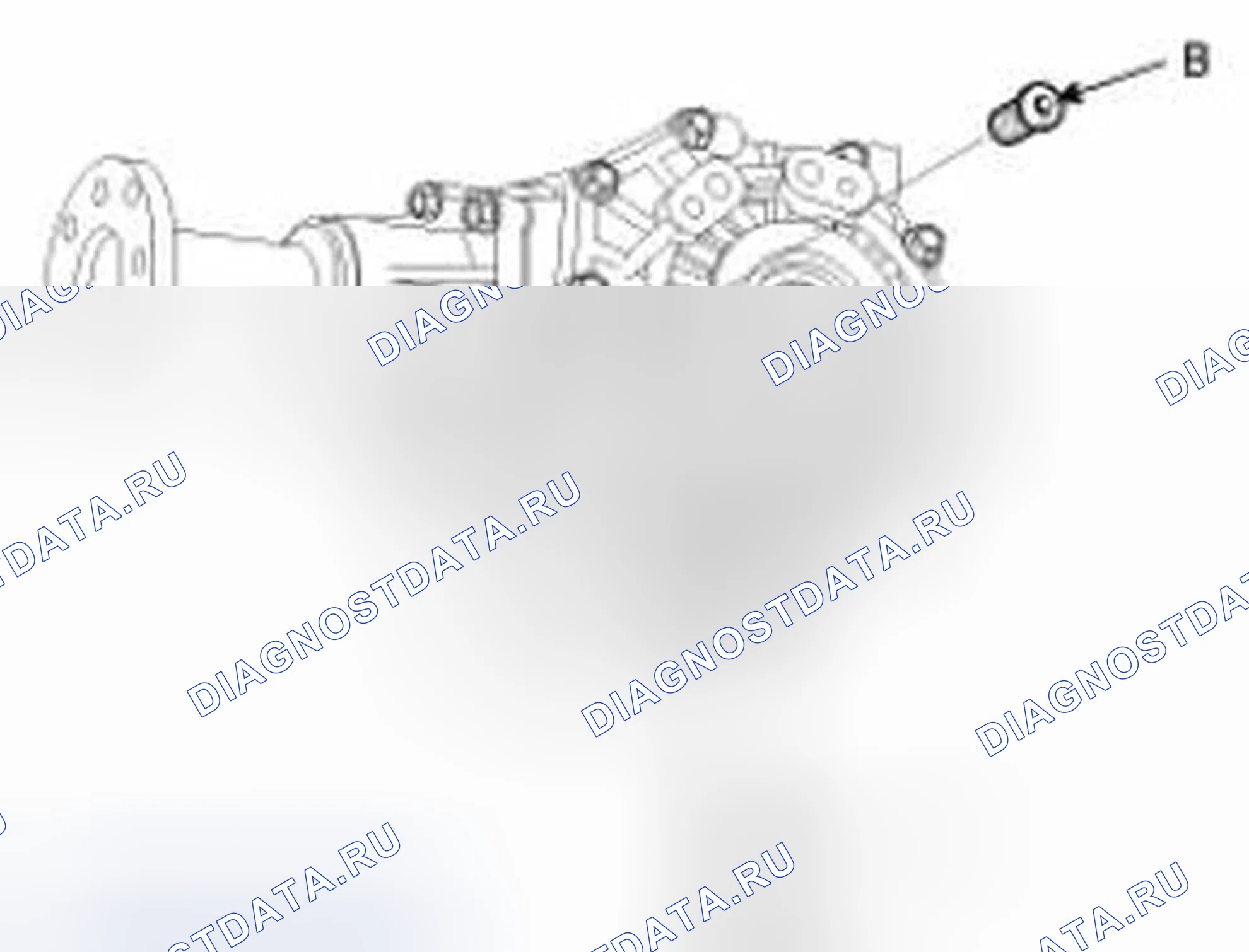 Рис. 2: Проверка перекачиваемой масла. Hyundai Tucson II