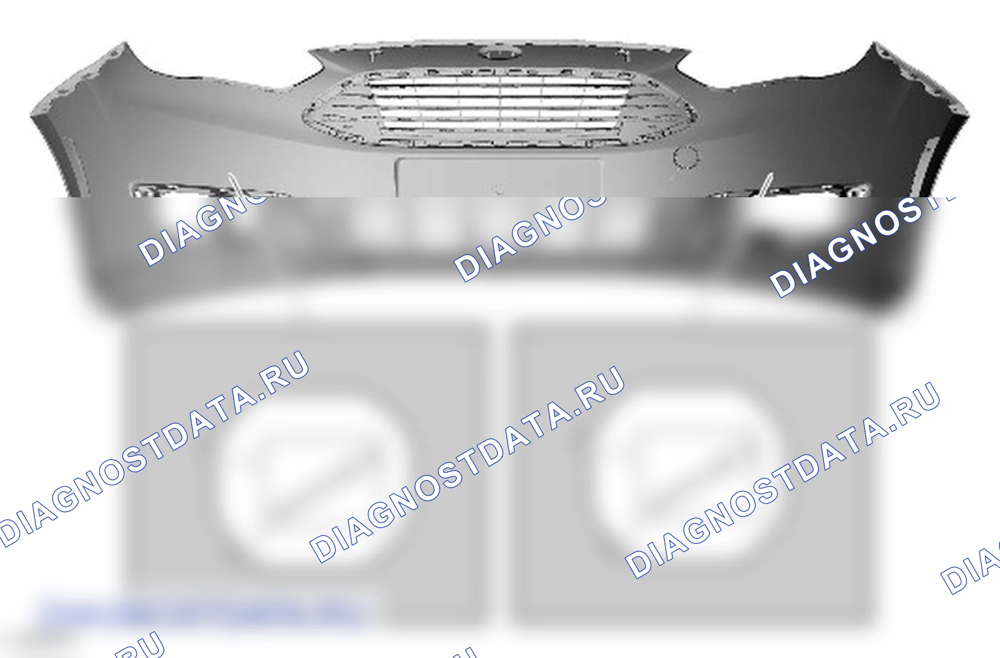 Разборка и сборка кожуха переднего бампера. Ford Grand C-MAX II рестайлинг