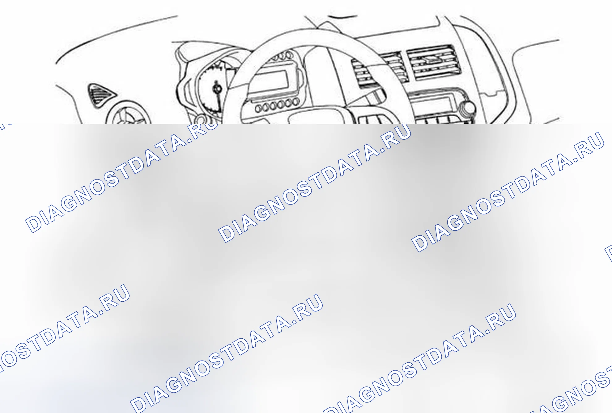 Рис. 65: Замена крышки нижней обрезной колодки приборной панели (без AAL). Chevrolet Sonic I