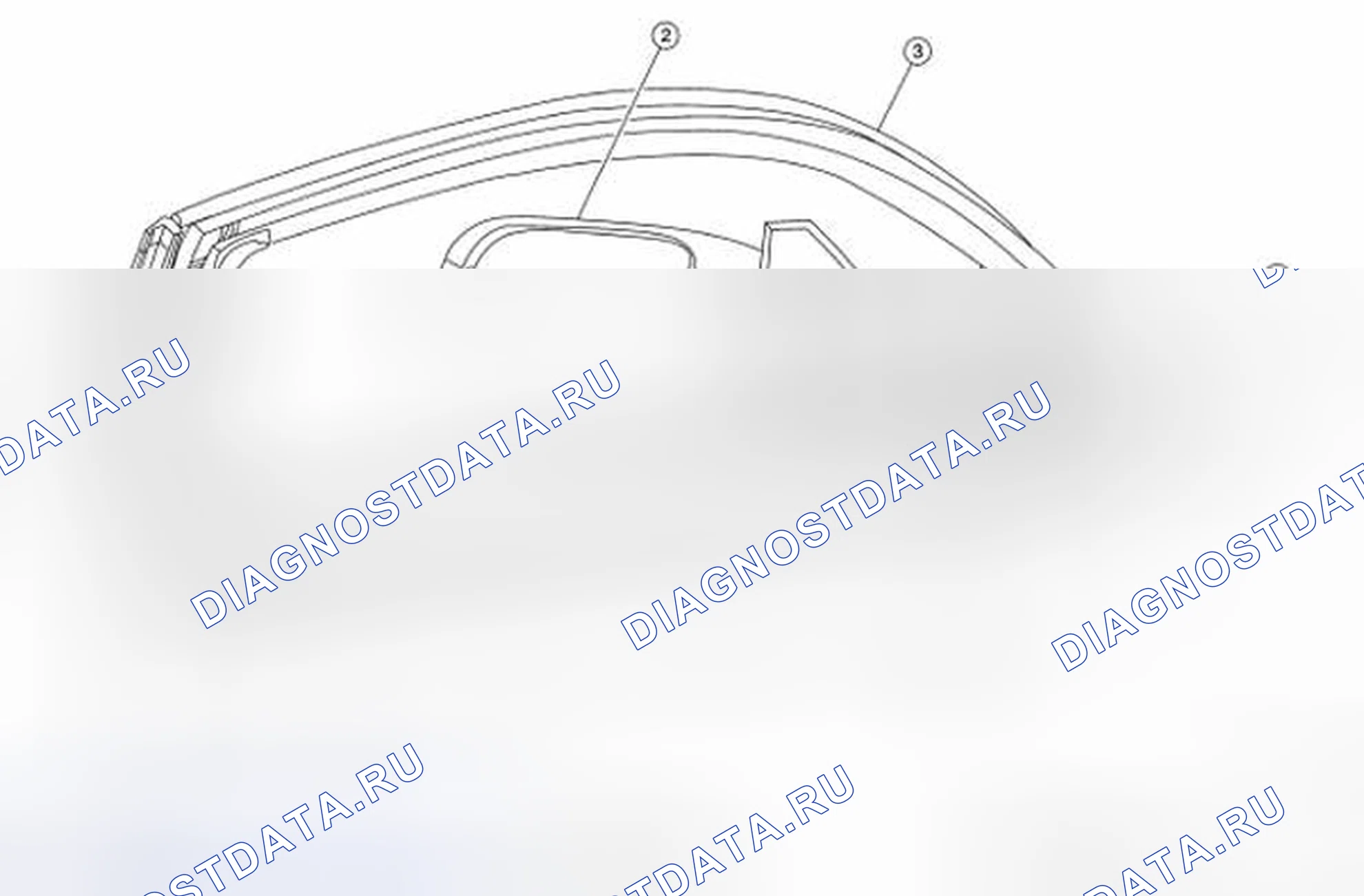 Рис. 7: Покомпонентный вид дверного зеркала. Nissan Altima L32
