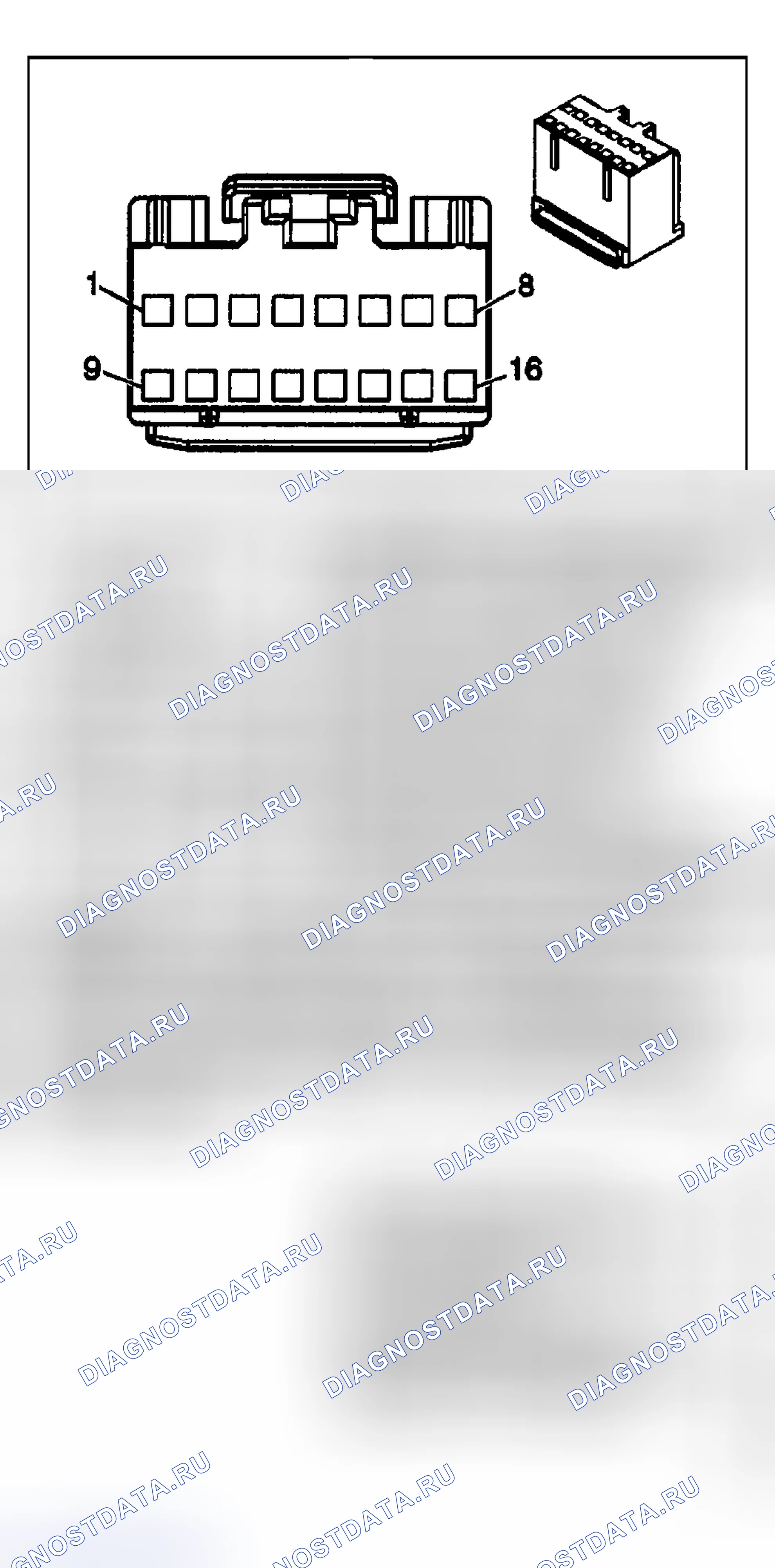 Рис. 4: Виды с торца стационарного разъема стеклоподъёмники. Buick Park Avenue II рестайлинг