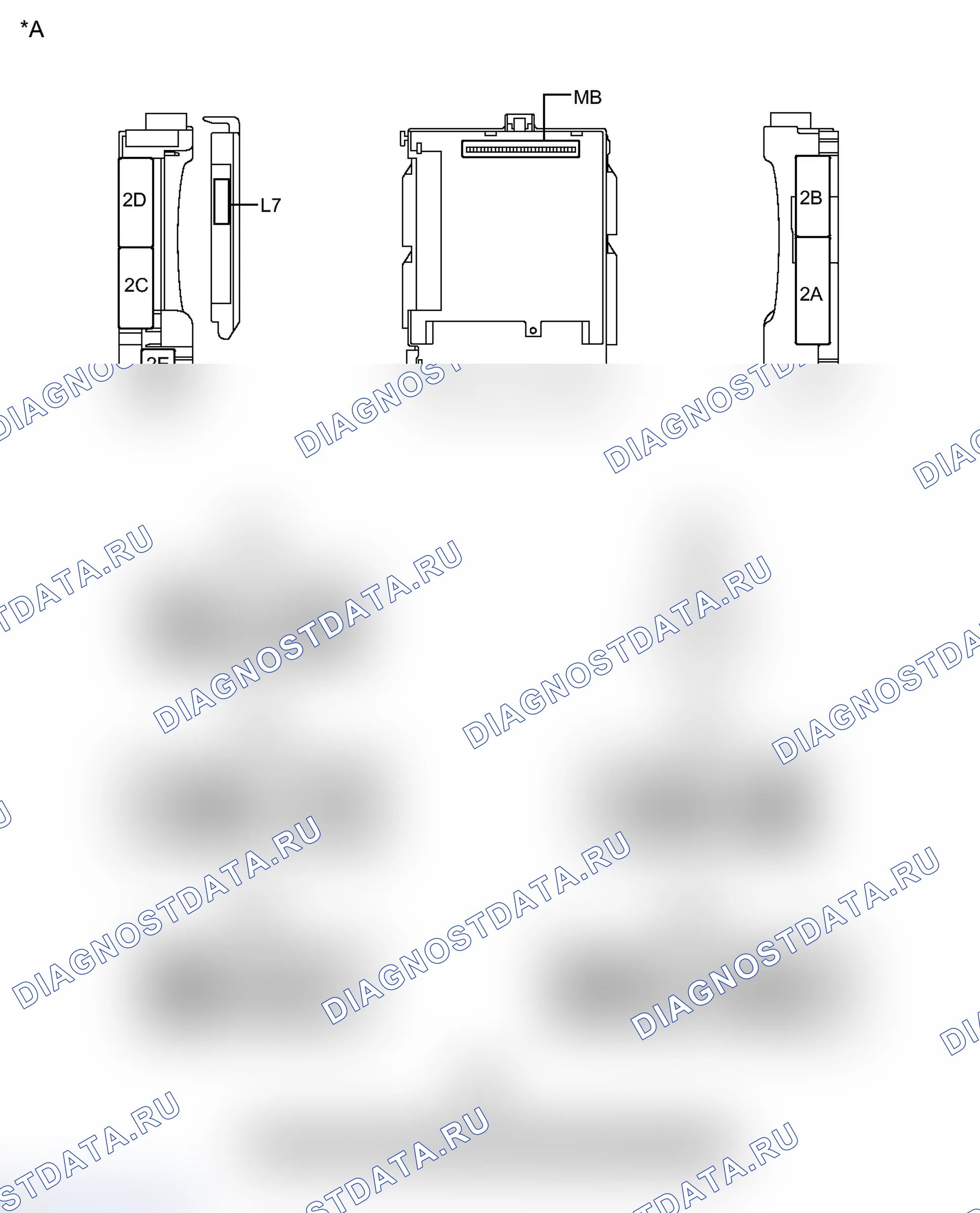 Рис. 6: КЛЕММЫ ЭБУ. Toyota Prius V I