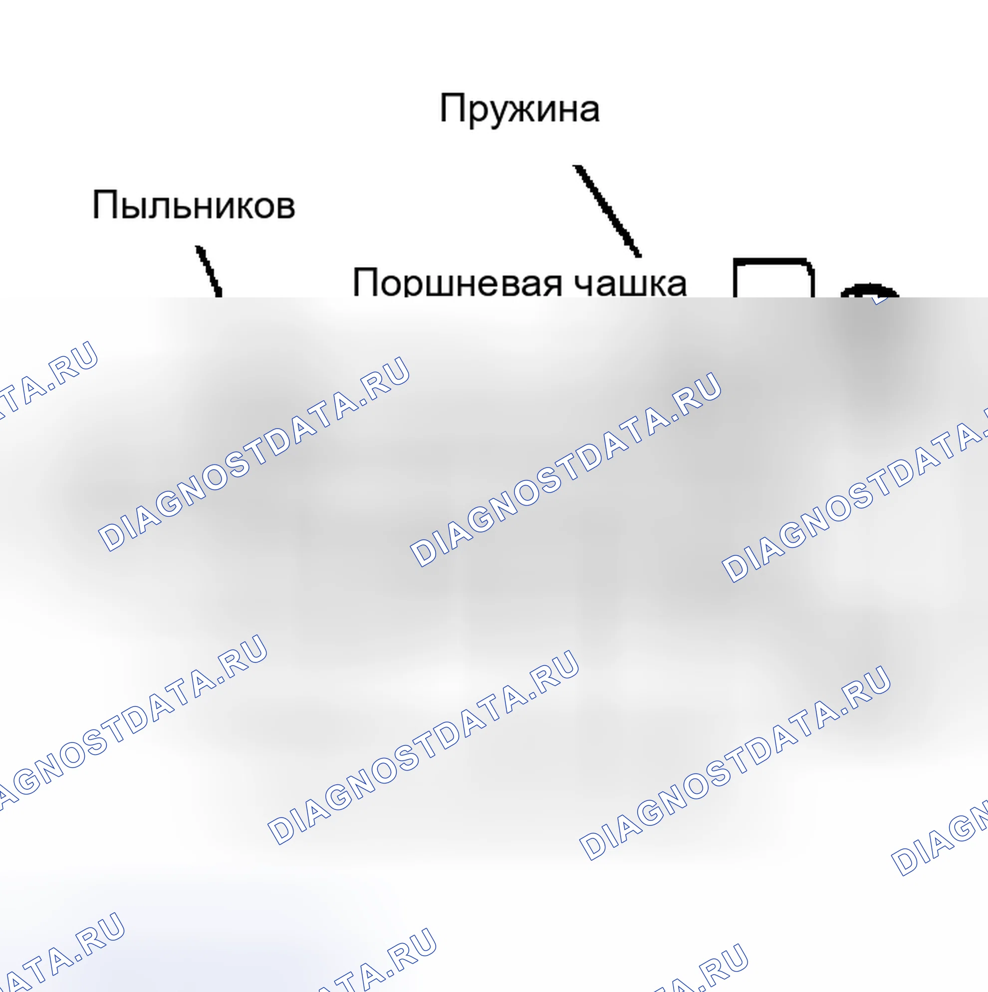 Рис. 2: Узел ведомого цилиндра сцепления Mitsubishi Turbo. Mitsubishi Mirage II