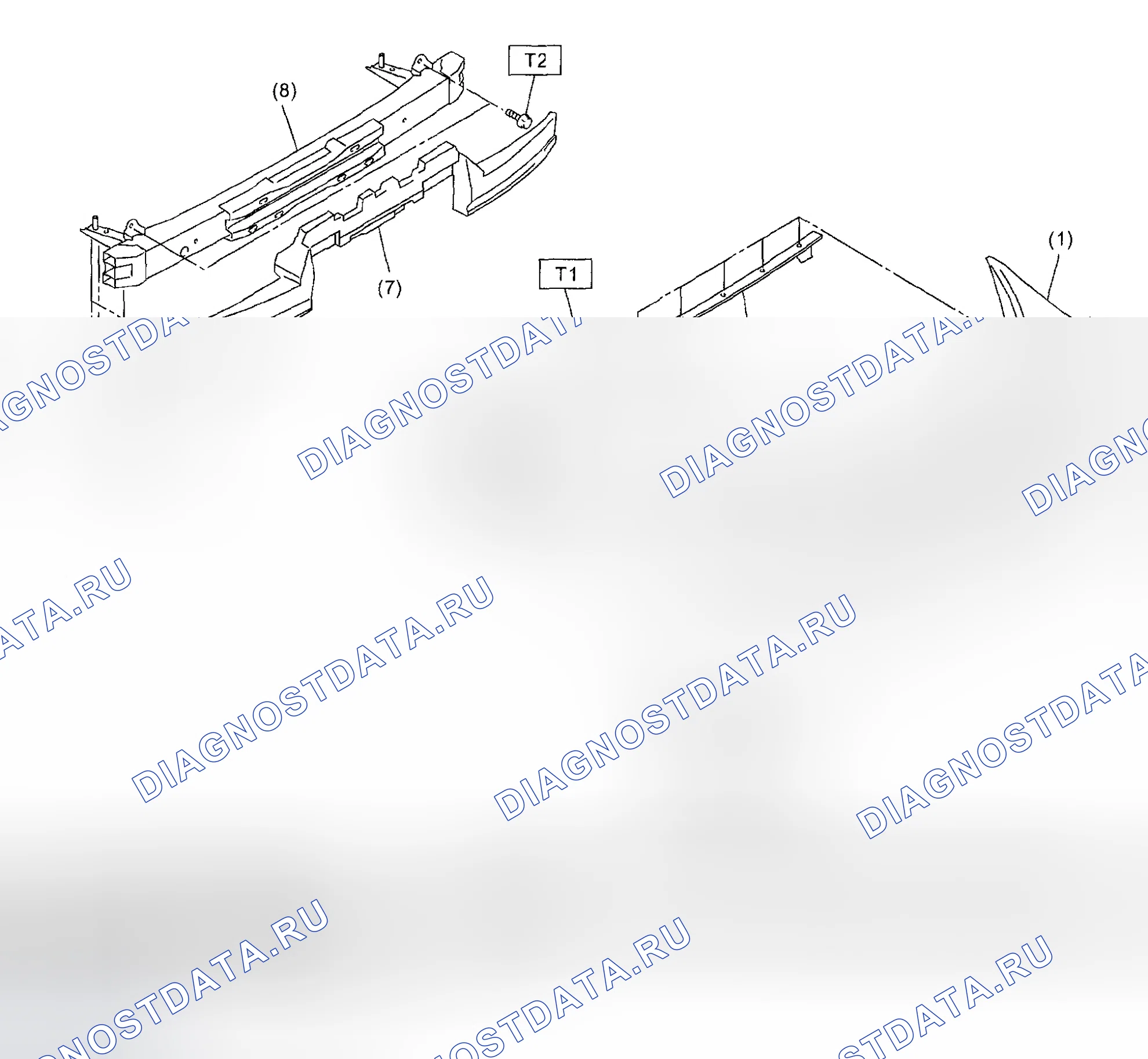 Рис. 5: ЗАДНИЙ БАМПЕР. Subaru Impreza WRX GD/GG рестайлинг