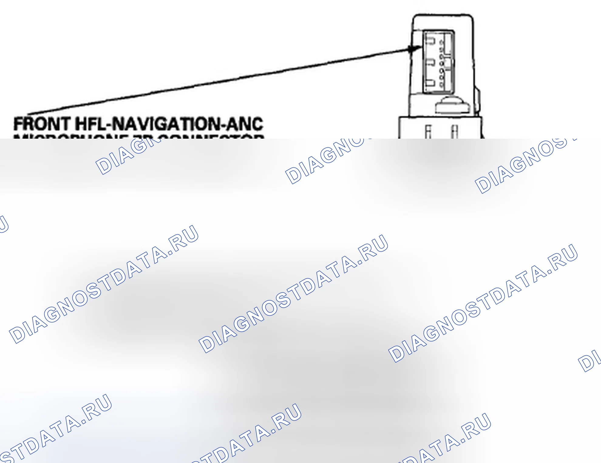 Рис. 26: Передний разъем 7p микрофона Hfl-Navigation-ANC. Honda Accord VIII рестайлинг