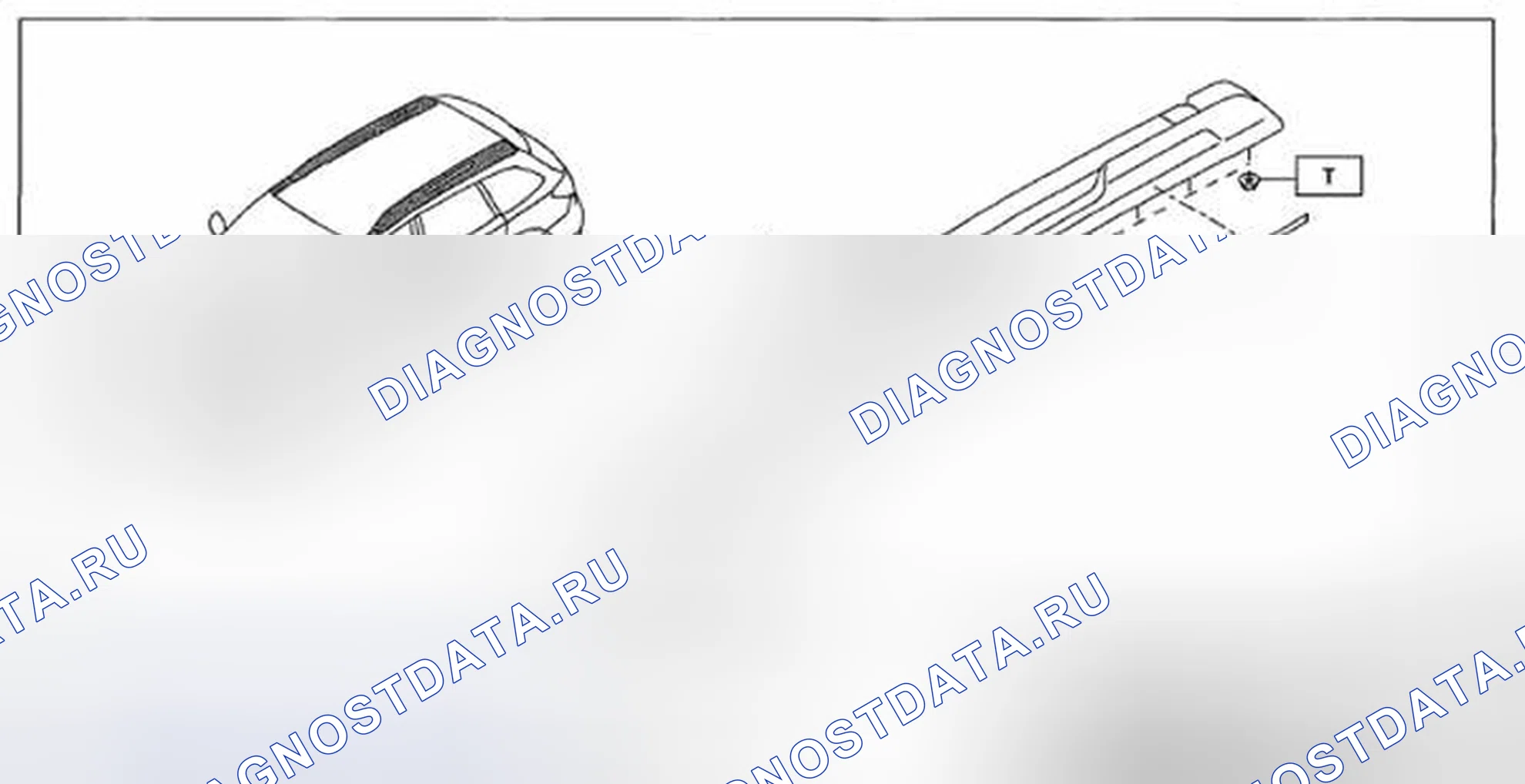 Рис. 13: РЕЙКА КРЫШИ. Subaru Legacy BM/BR