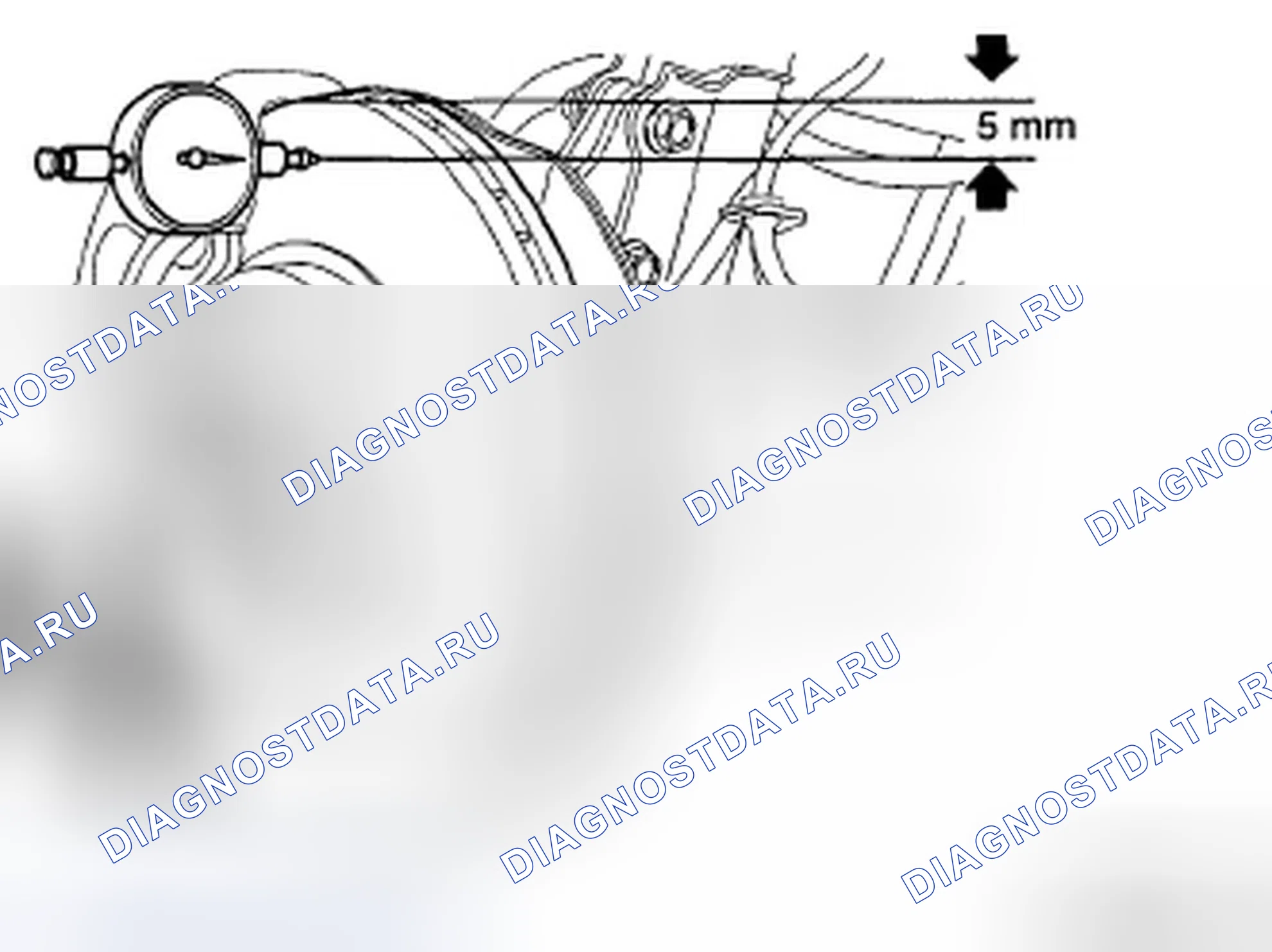 Рис. 30: ПРОВЕРКА БИЕНИЯ ПЕРЕДНЕГО ТОРМОЗНОГО ДИСКА. Hyundai Elantra IV