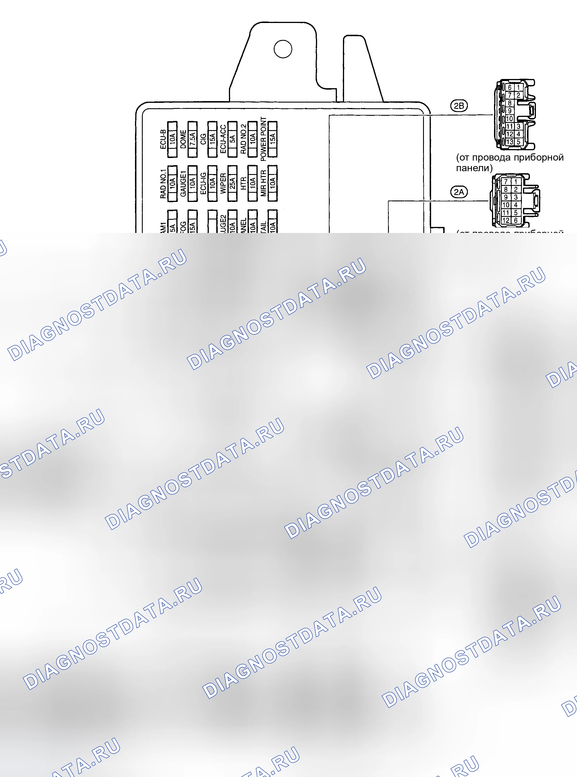 Рис. 9: ИНДИКАТОР ОТКРЫТОЙ ДВЕРИ. Toyota Camry XV30