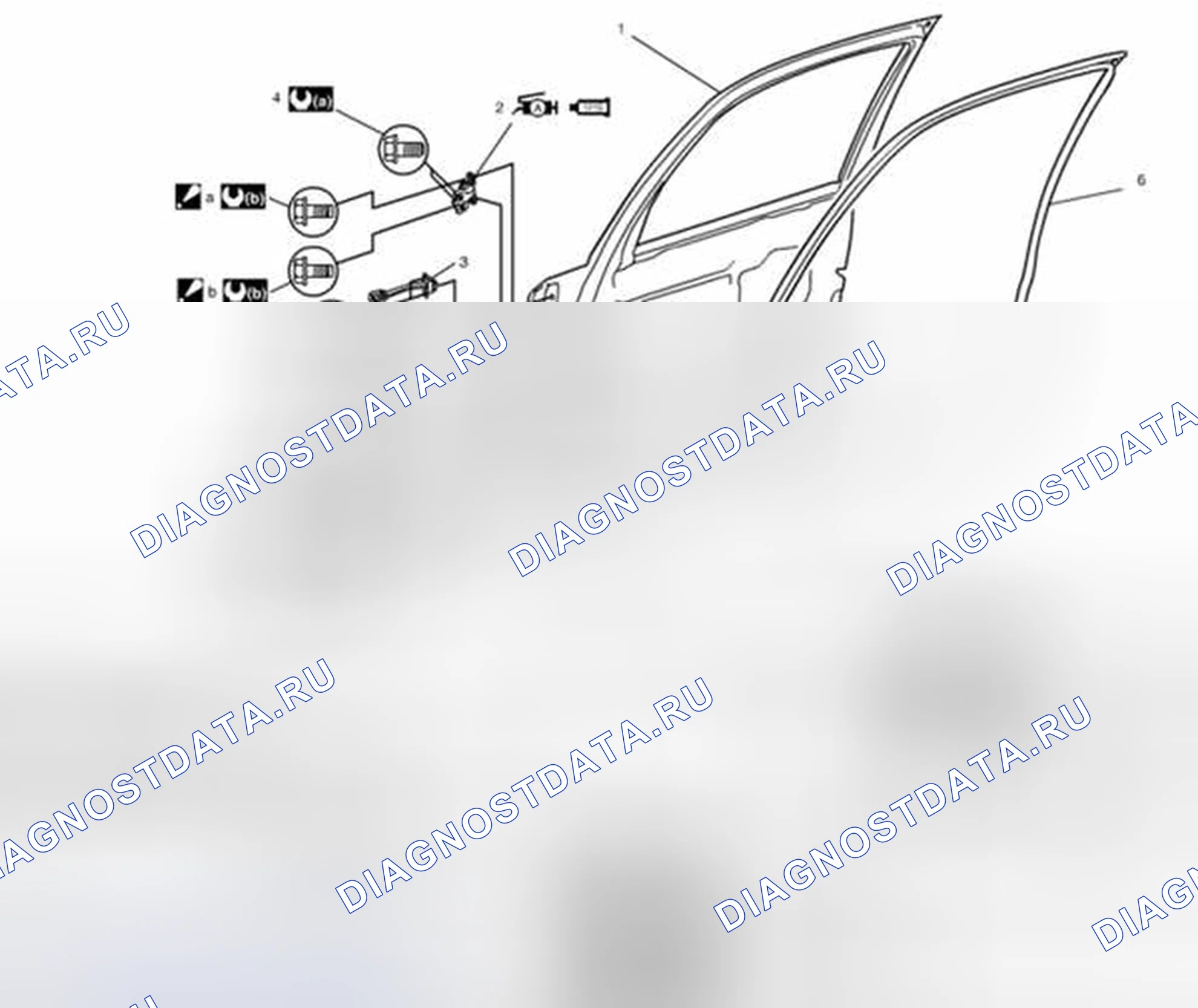 Рис. 25: Компоненты передней двери в сборе. Suzuki SX4 I рестайлинг
