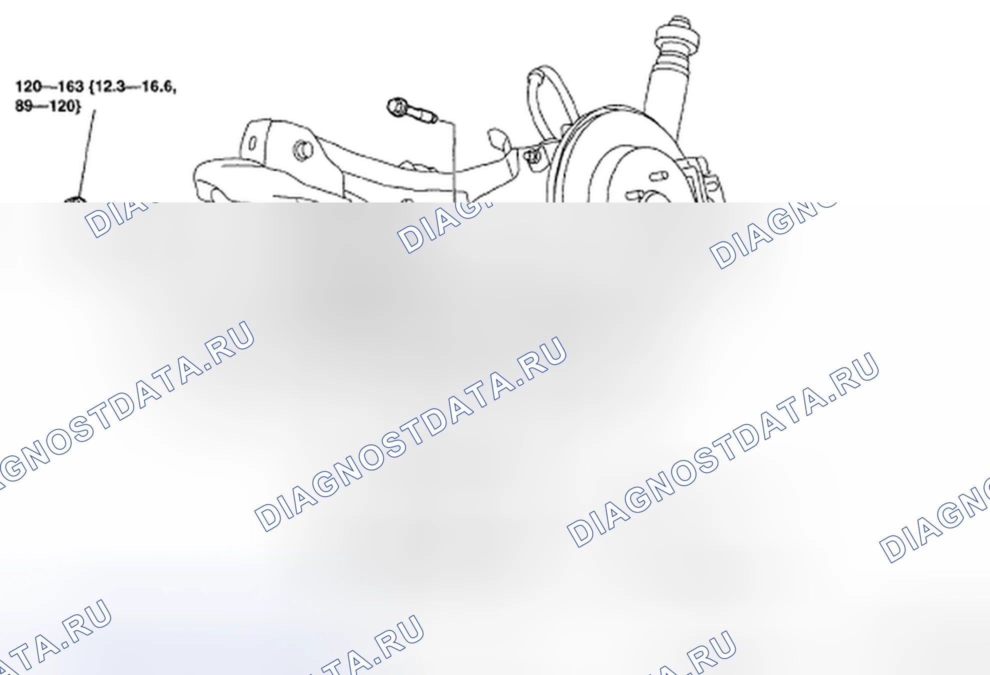 Рис. 28: ДЕМОНТАЖ / МОНТАЖ ЗАДНЕЙ ПОПЕРЕЧНОЙ ТЯГИ. Mazda CX-9 I