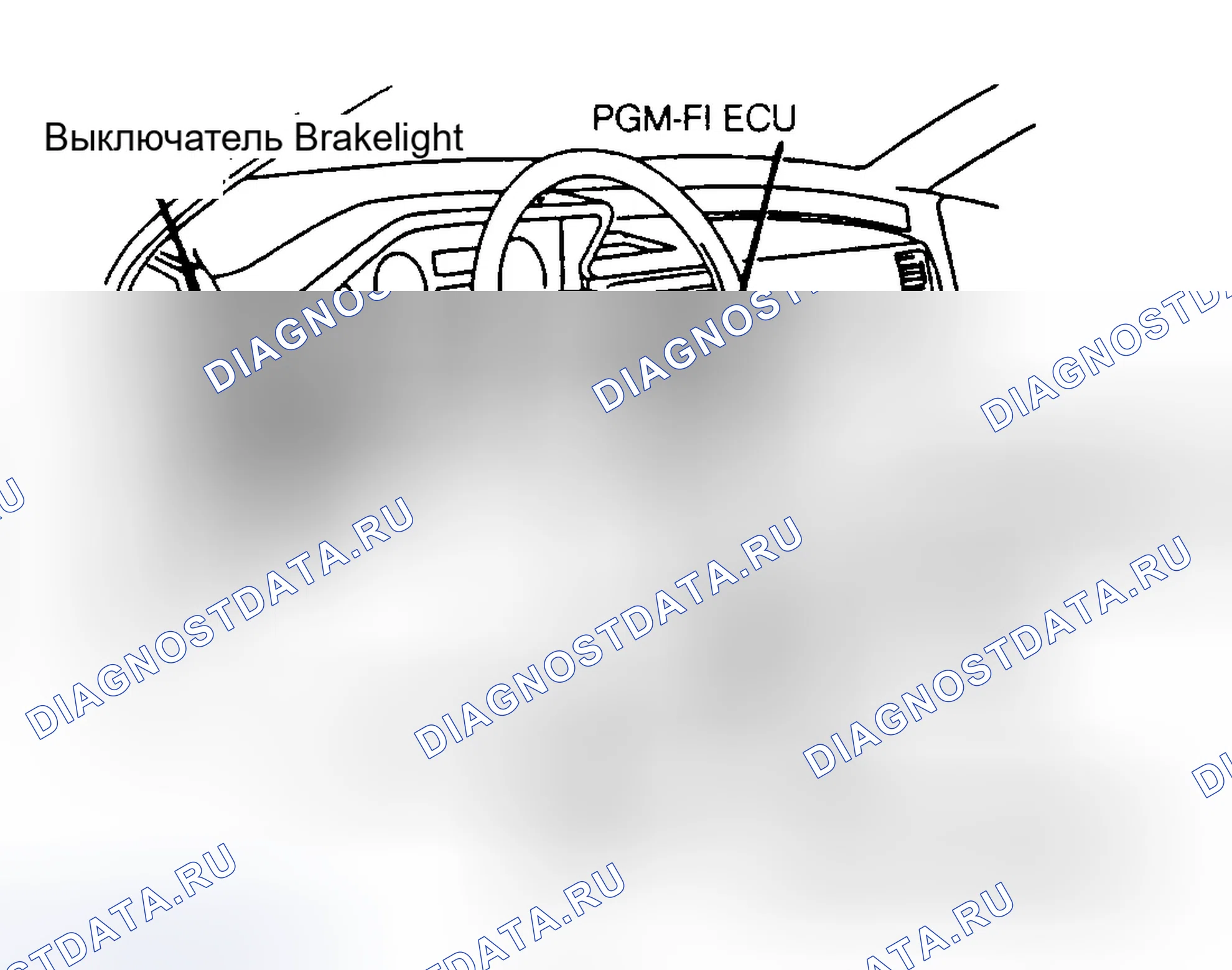 Рис. 115: Электронный блок управления Pgm-FI (ECU). Honda Civic V