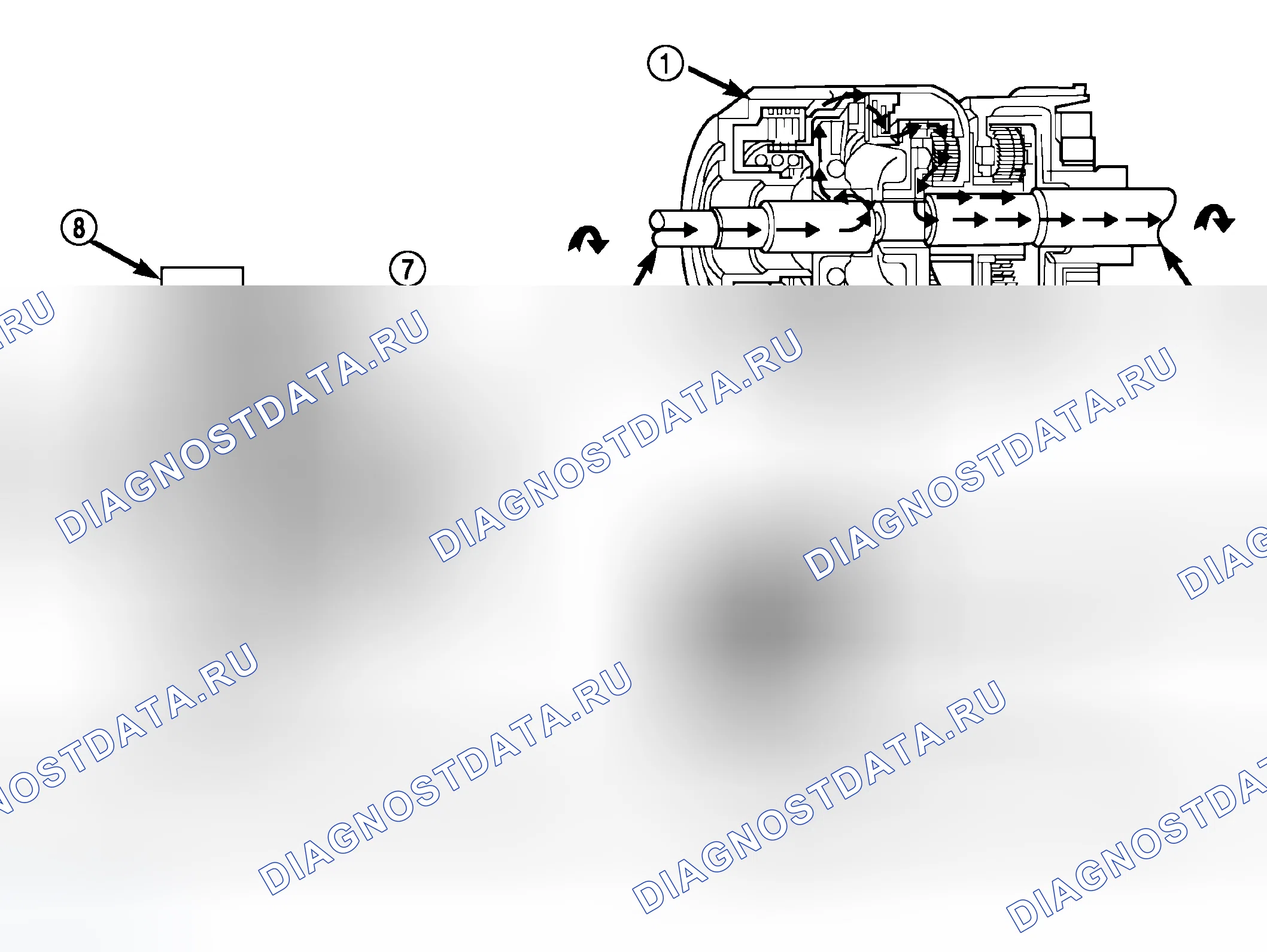Рис. 358: ПОТОК МОЩНОСТИ ВТОРОЙ ПЕРЕДАЧИ. Dodge Pickup R2500 