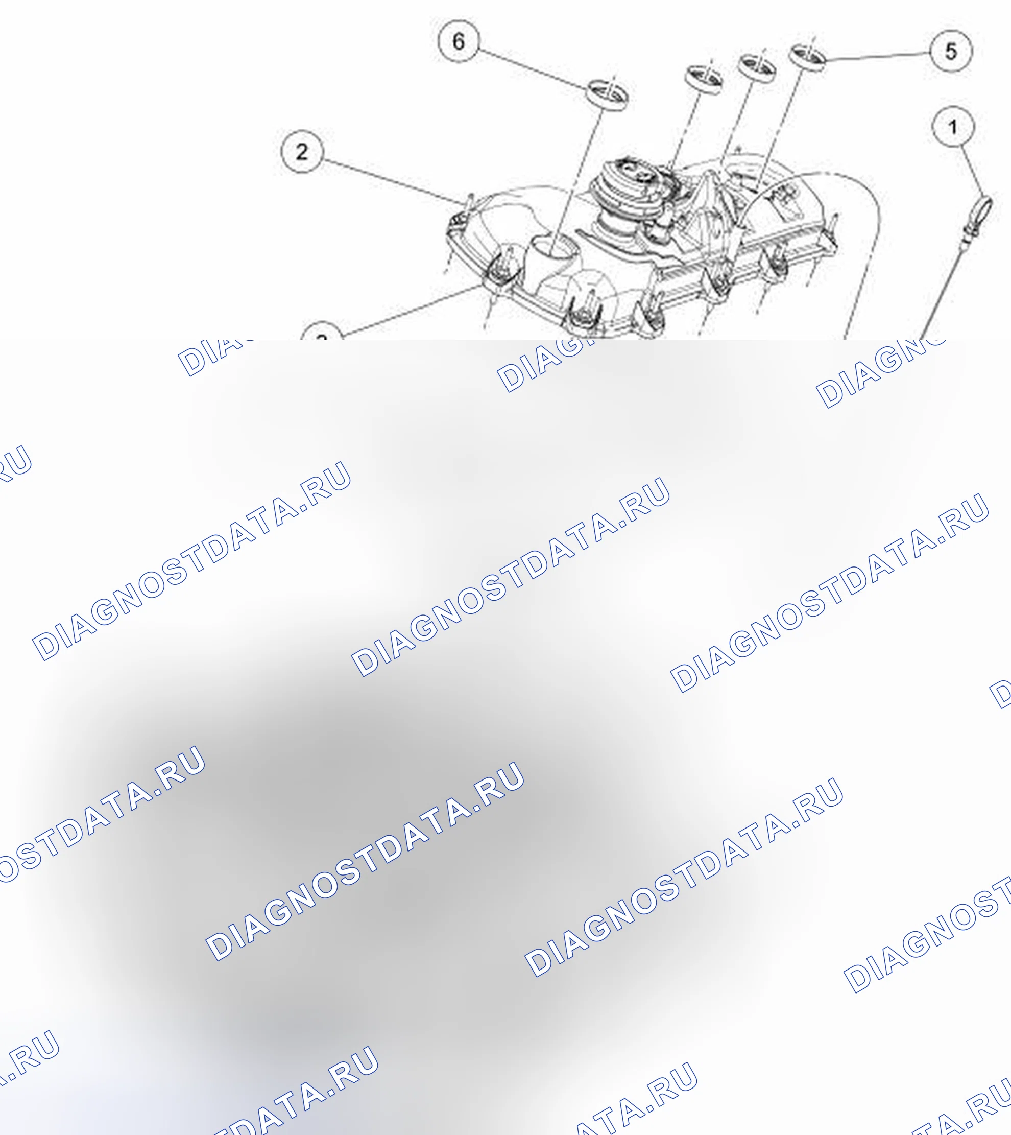 Рис. 1412: Крышка клапана - левая (вид 5 из 5). Hyundai ix55 I