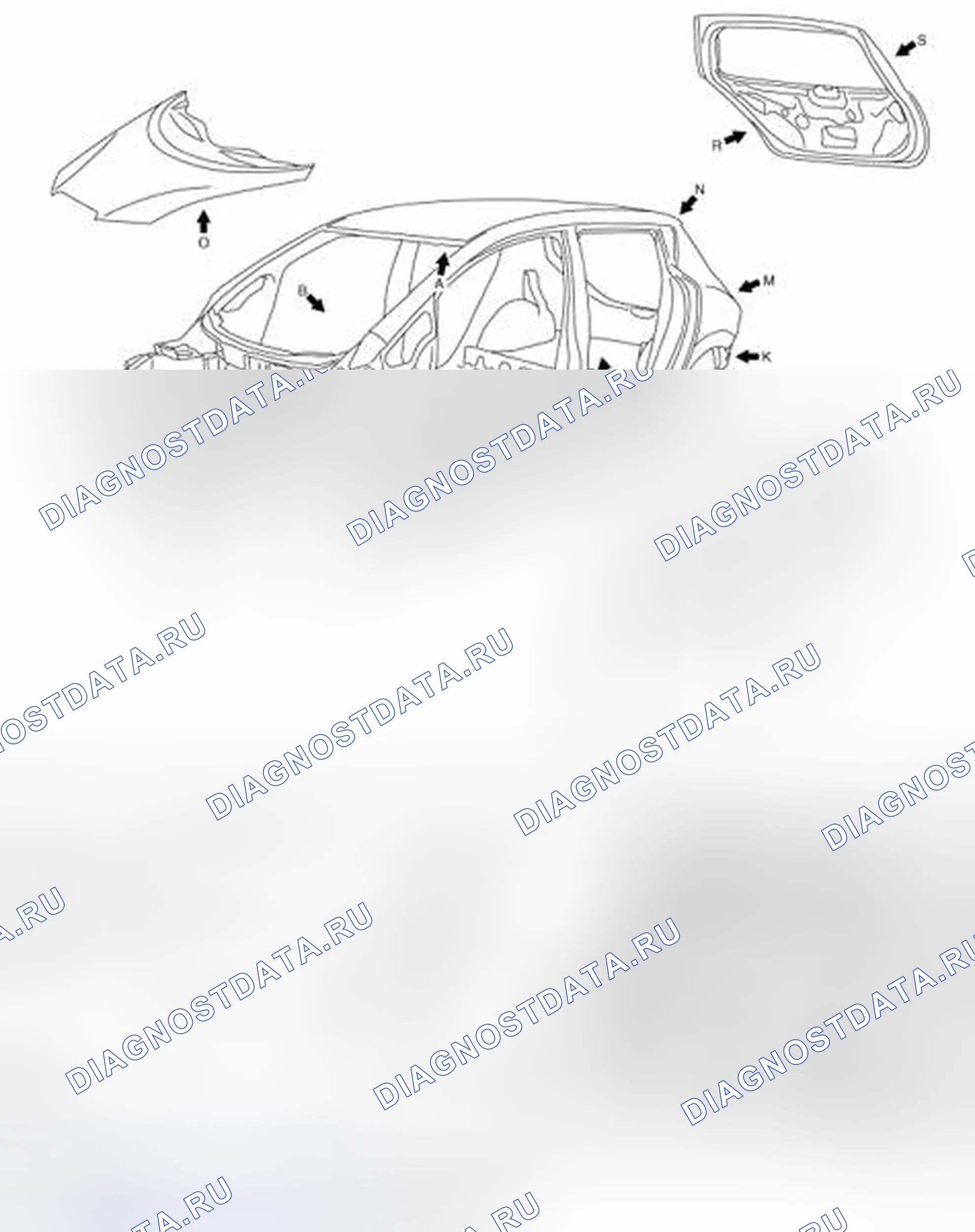 Рис. 168: Уплотнение корпуса. Nissan Leaf I
