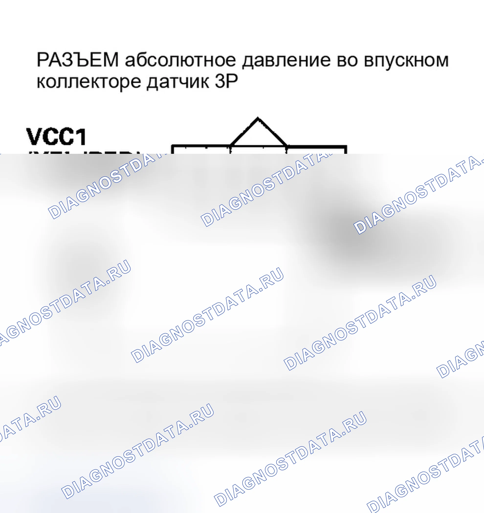 Рис. 53: расшифровка кода ошибки P0107: низковольтная схема датчика абсолютное давление во впускном коллекторе (модели 2005-2006 гг.). Honda Element I