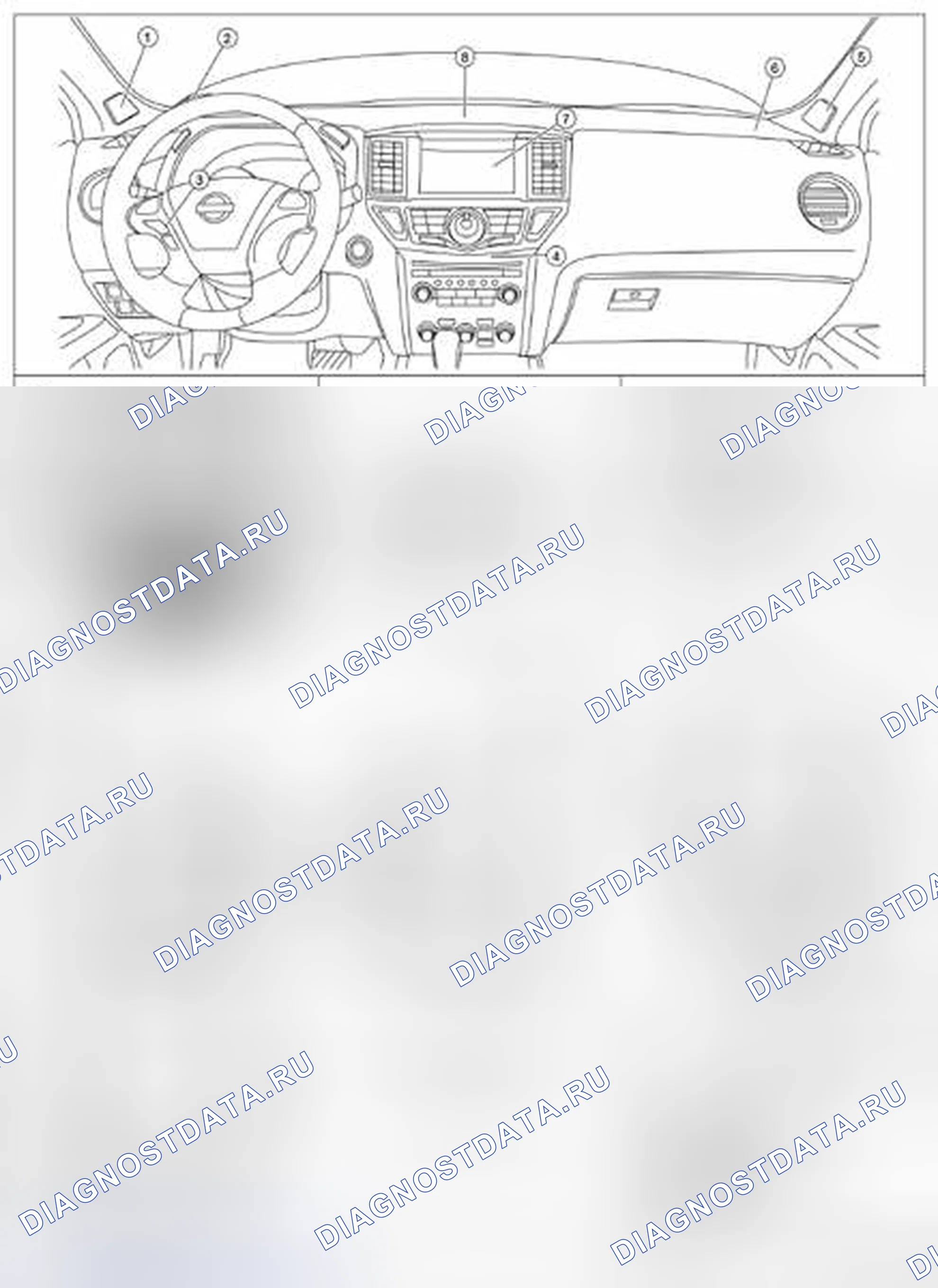 Рис. 158: Расположение компонентов. Nissan Pathfinder IV рестайлинг