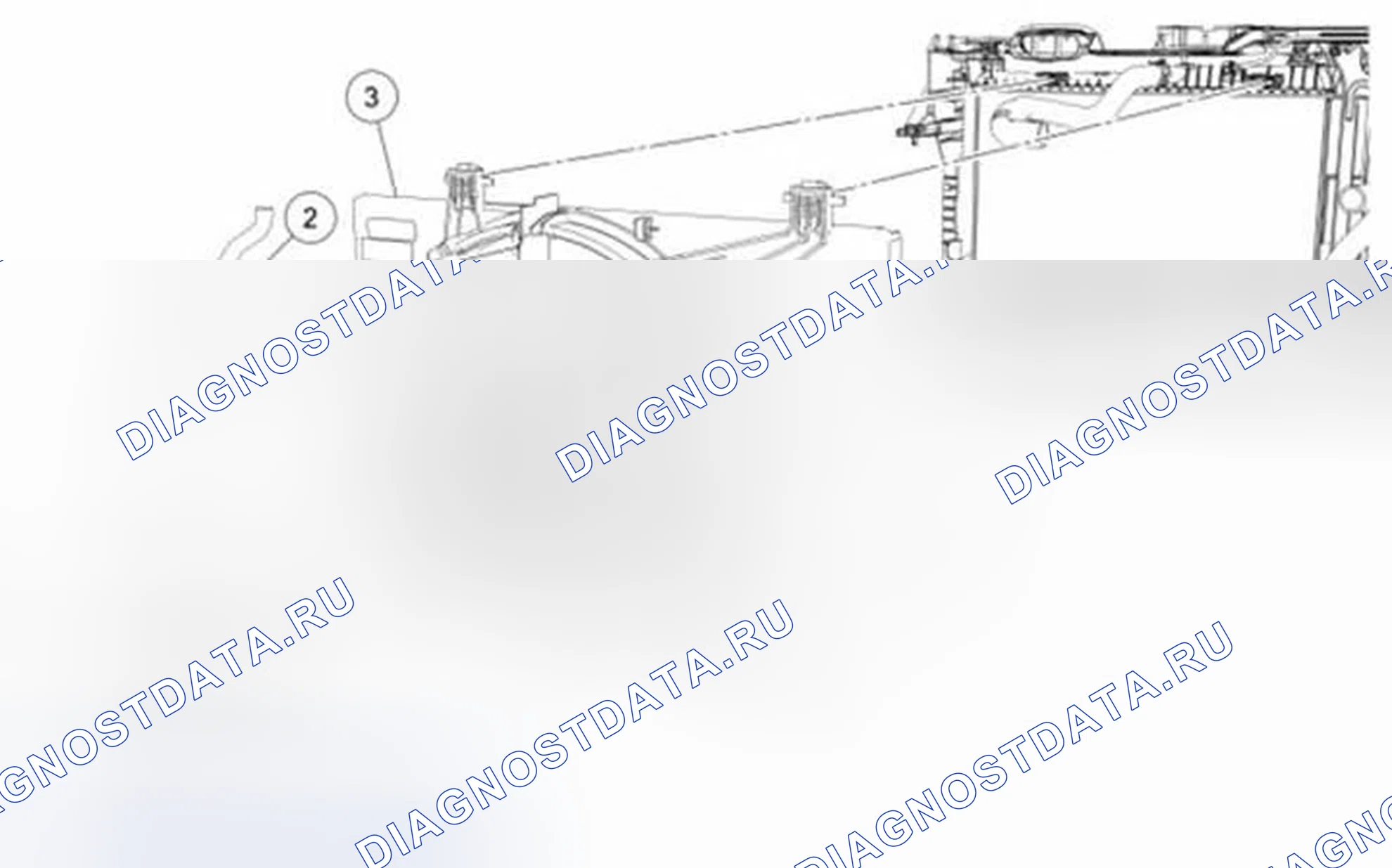 Рис. 13: Двигатель вентилятора охлаждения и кожух. Ford Fiesta Mk6