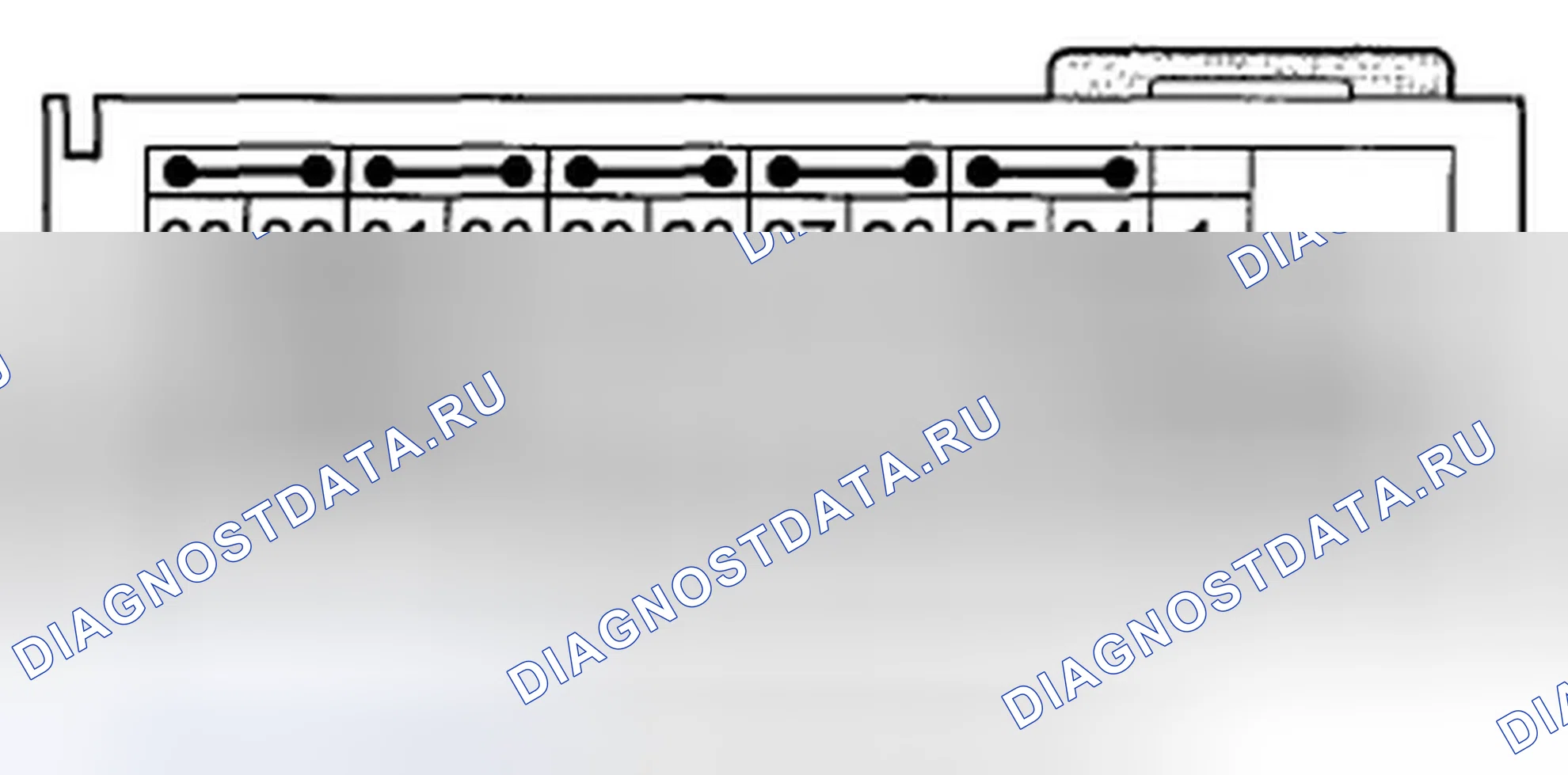 Рис. 570: Входы и выходы модуля SRS разъема A (39P). Honda Crosstour I