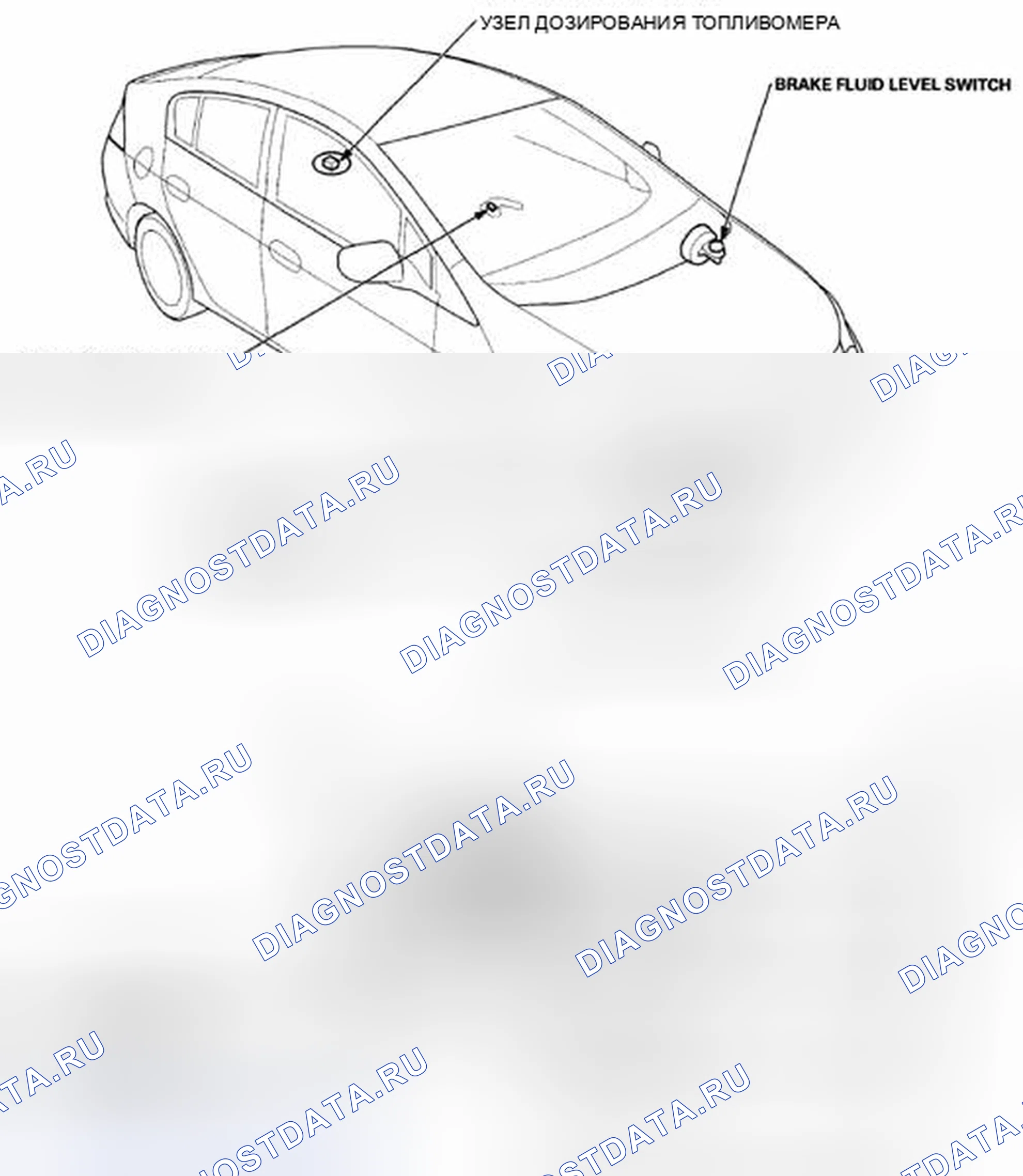 Рис. 1: Указатель расположения компонентов. Honda Insight ZE2 рестайлинг