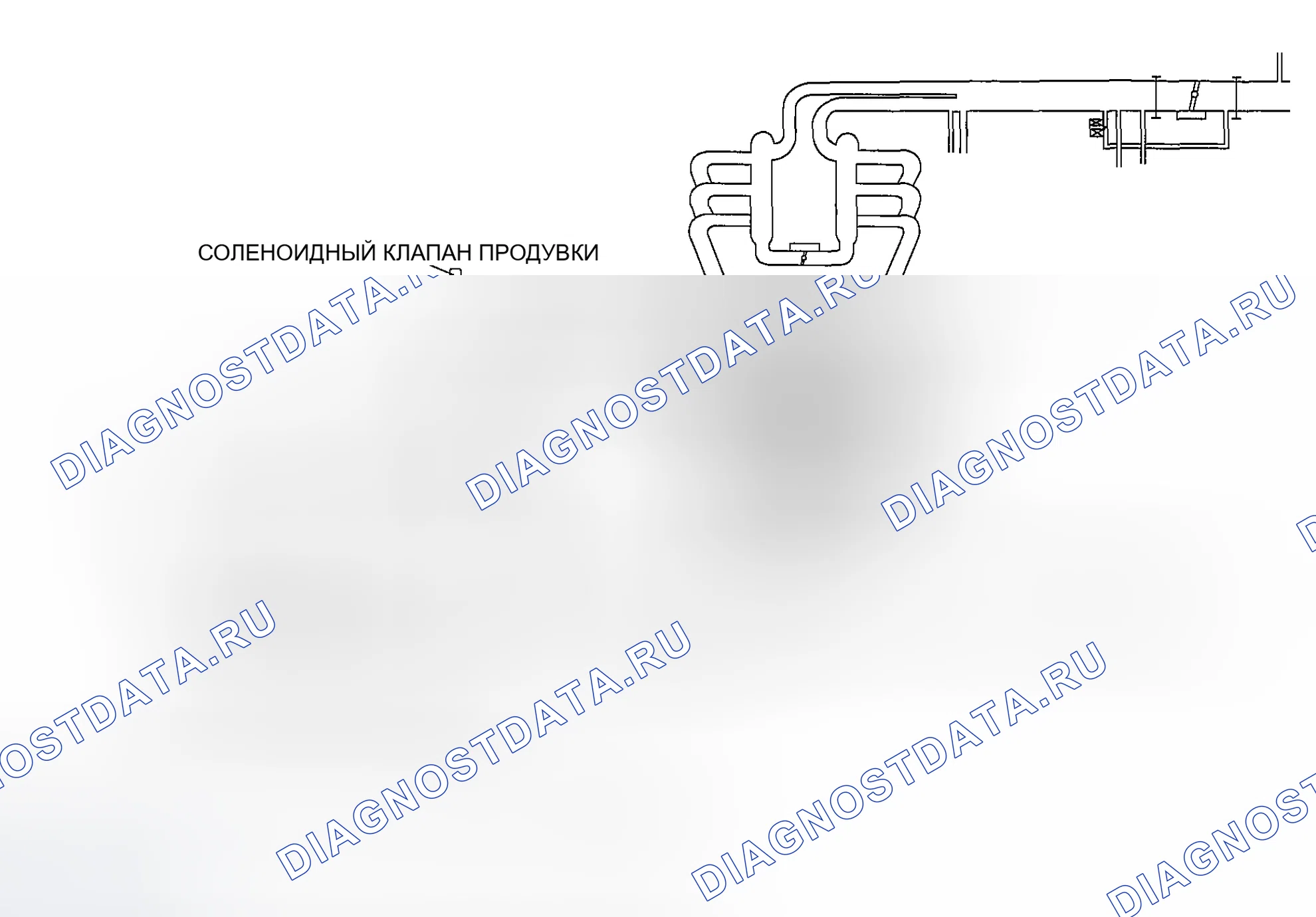 Рис. 4: СХЕМА СИСТЕМЫ ОГРАНИЧЕНИЯ ВЫБРОСОВ В РЕЗУЛЬТАТЕ ИСПАРЕНИЯ (EVAP). Mazda MPV II рестайлинг