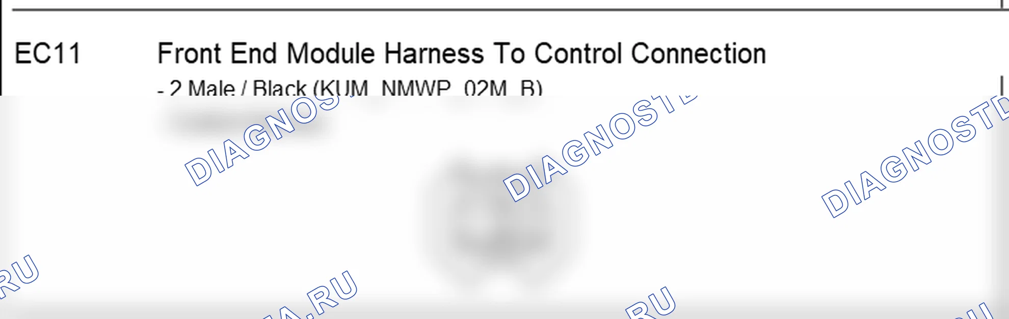 Распиновка разъёма EC11 — harness connection. Hyundai ix35 EL