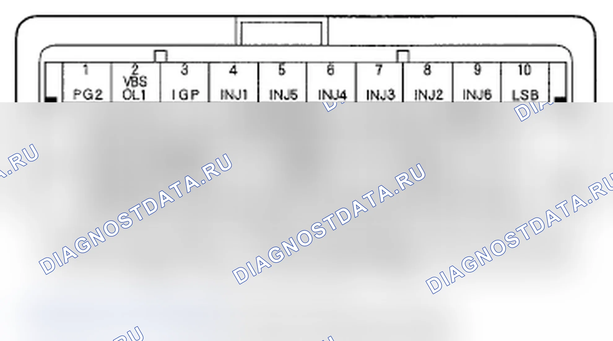 Рис. 200: Входы и выходы ИКМ разъема B (треугольник) (49P). Acura MDX II