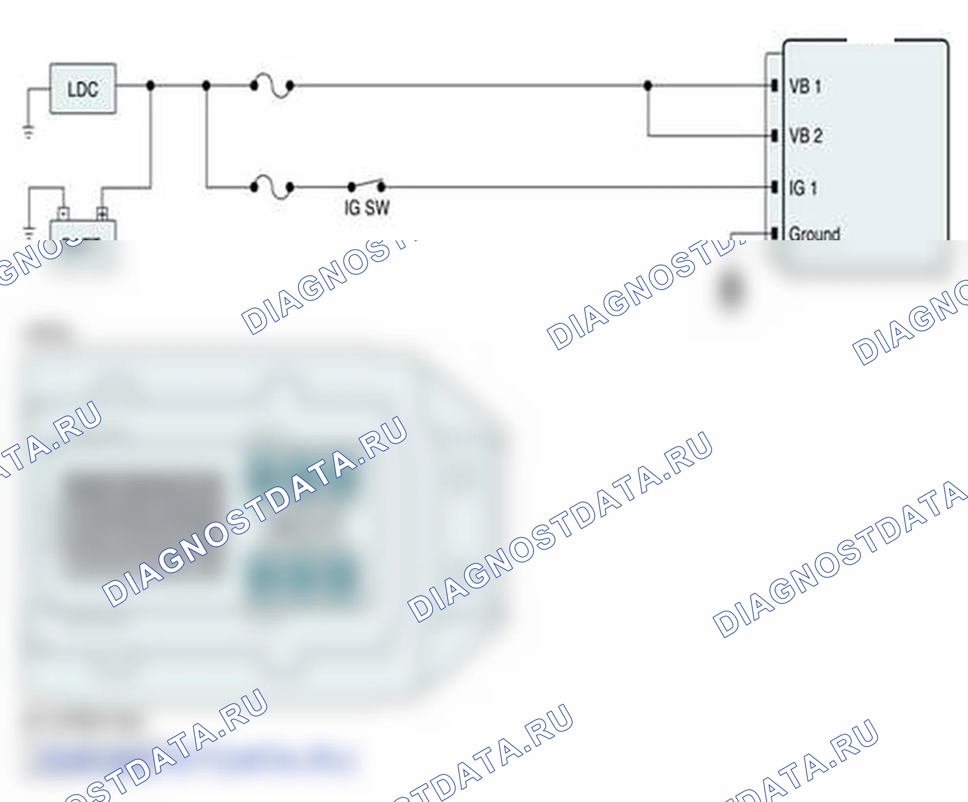 Рис. 155: Схема диагностической цепи. Hyundai Sonata VI