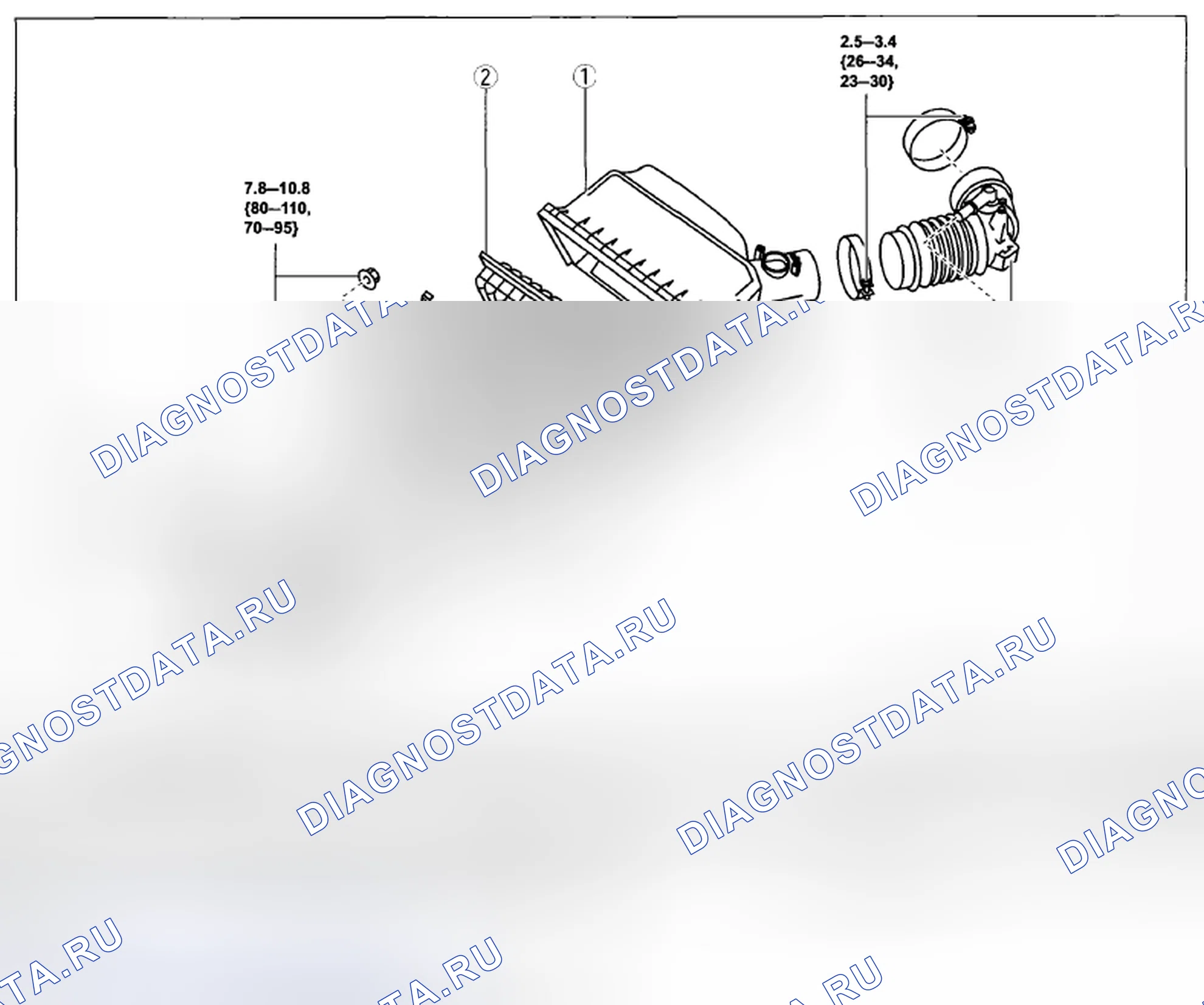 Рис. 140: Шаг 1 (кроме 6MT). Mazda MX-5 NC рестайлинг