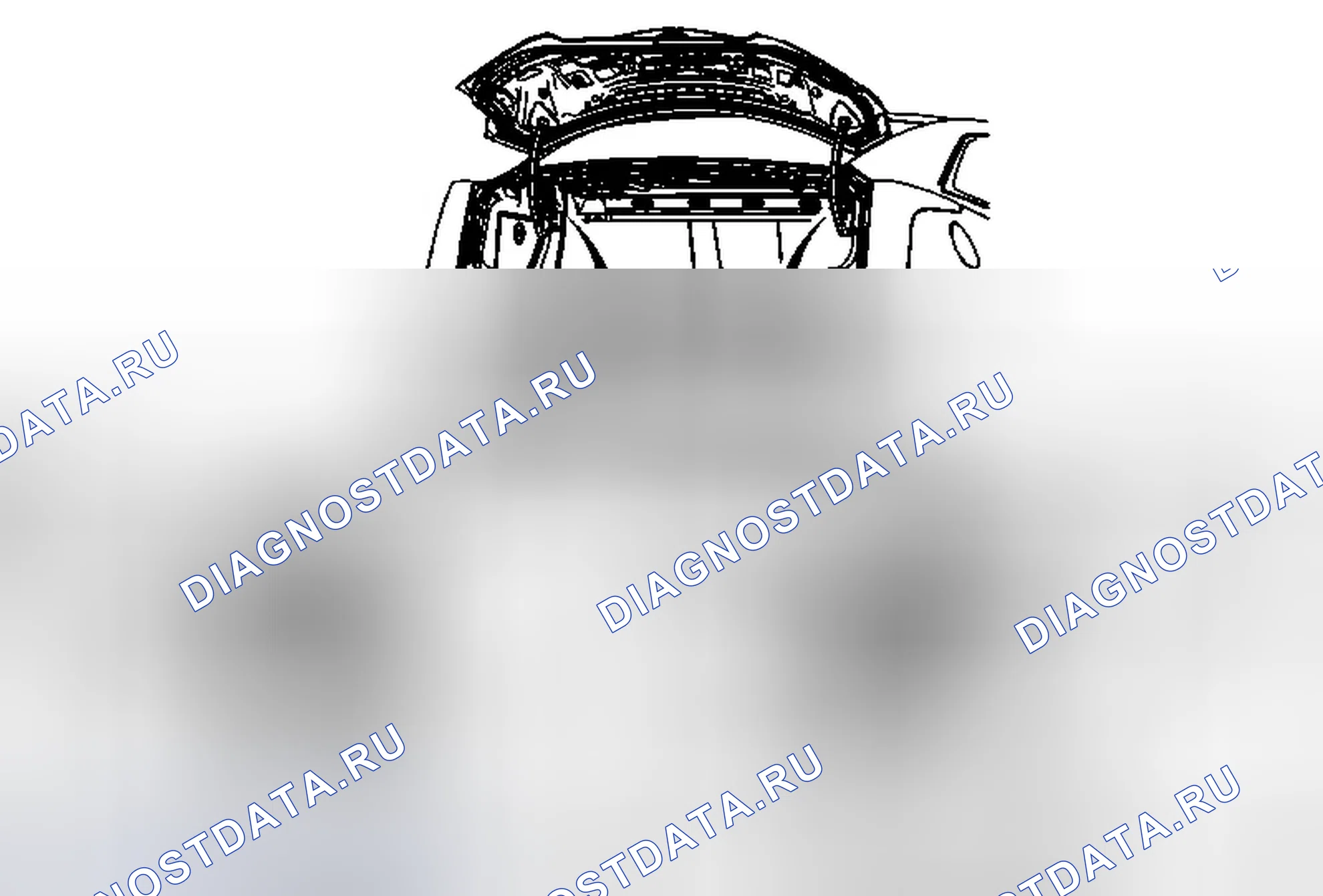Рис. 39: Замена стержня крутящего момента шарнира крышки заднего отсека. Cadillac ELR I