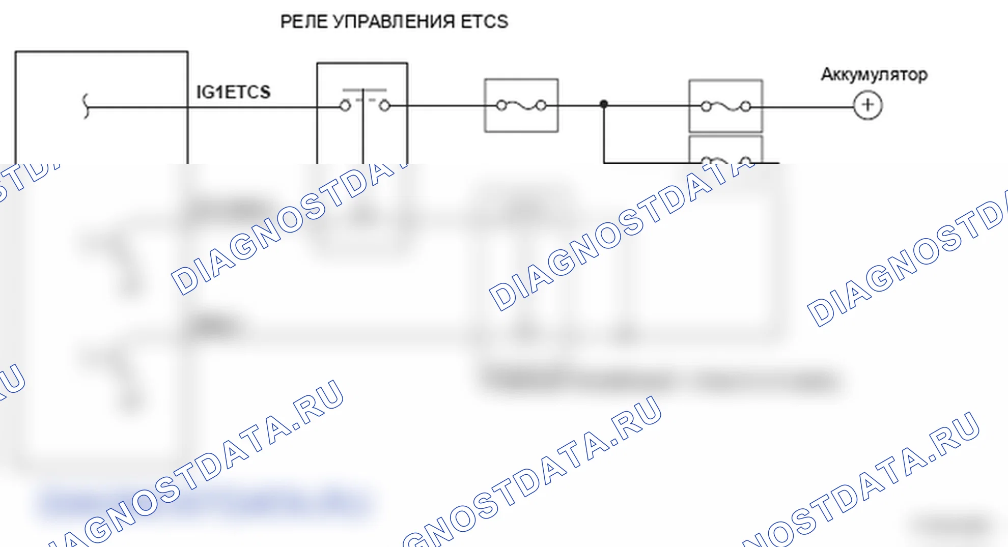 Рис. 266: Реле управления электронной системой управления дроссельной заслонкой (ETCS). Honda Ridgeline I