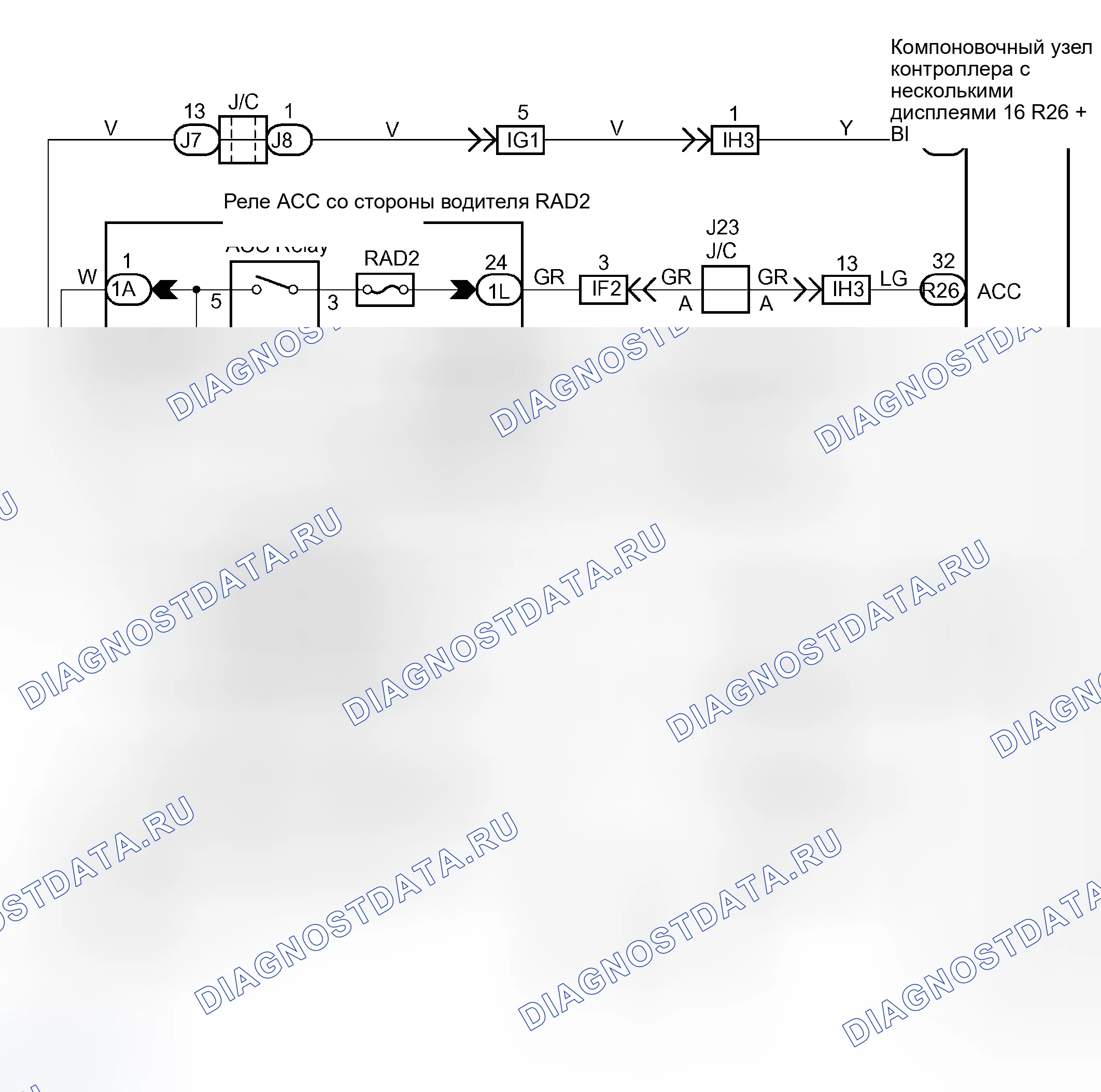Рис. 53: электросхема. Toyota Sienna II