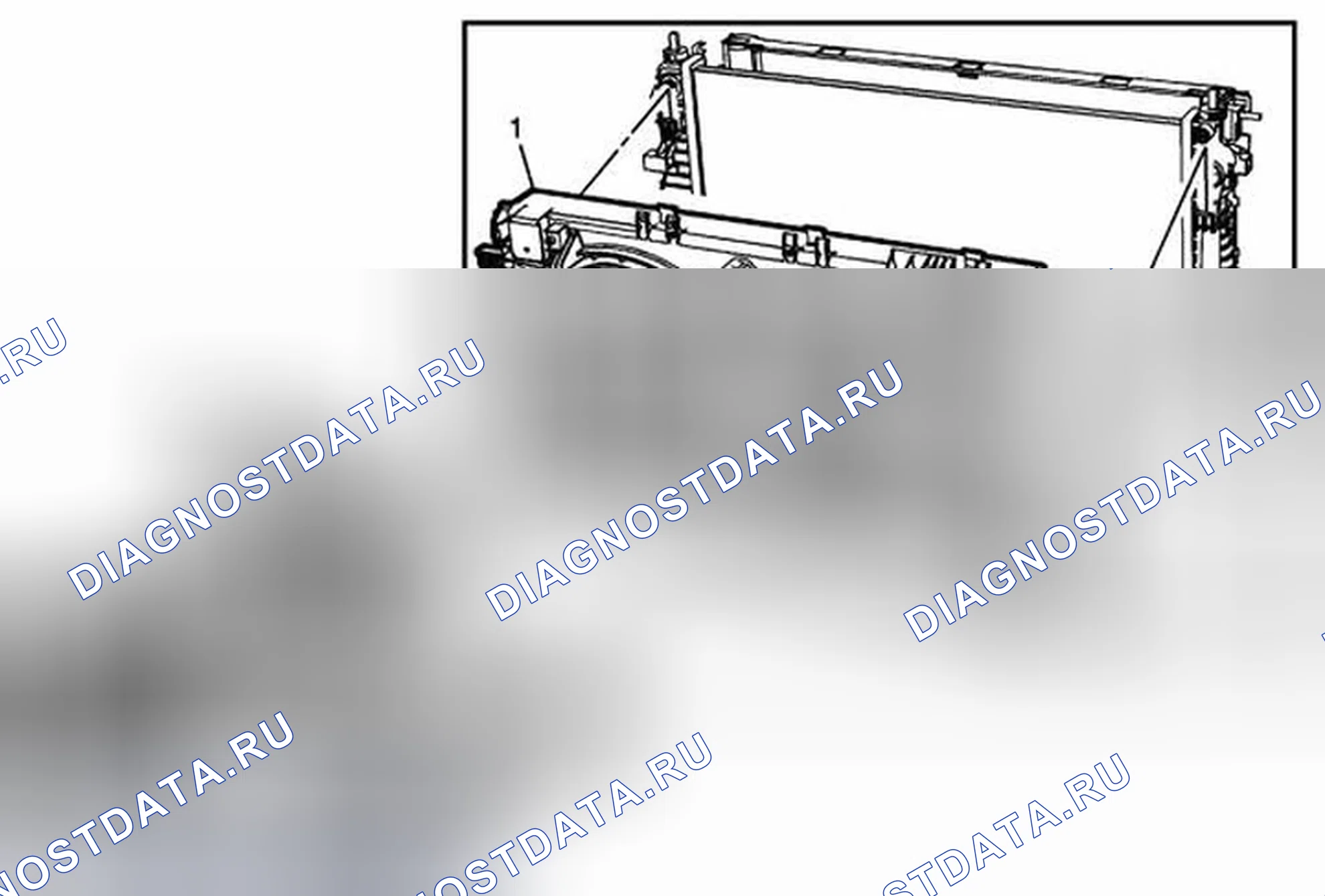 Рис. 7: Замена кожуха вентилятора охлаждающей жидкости двигателя (2.0L - Lhu). Buick Regal V