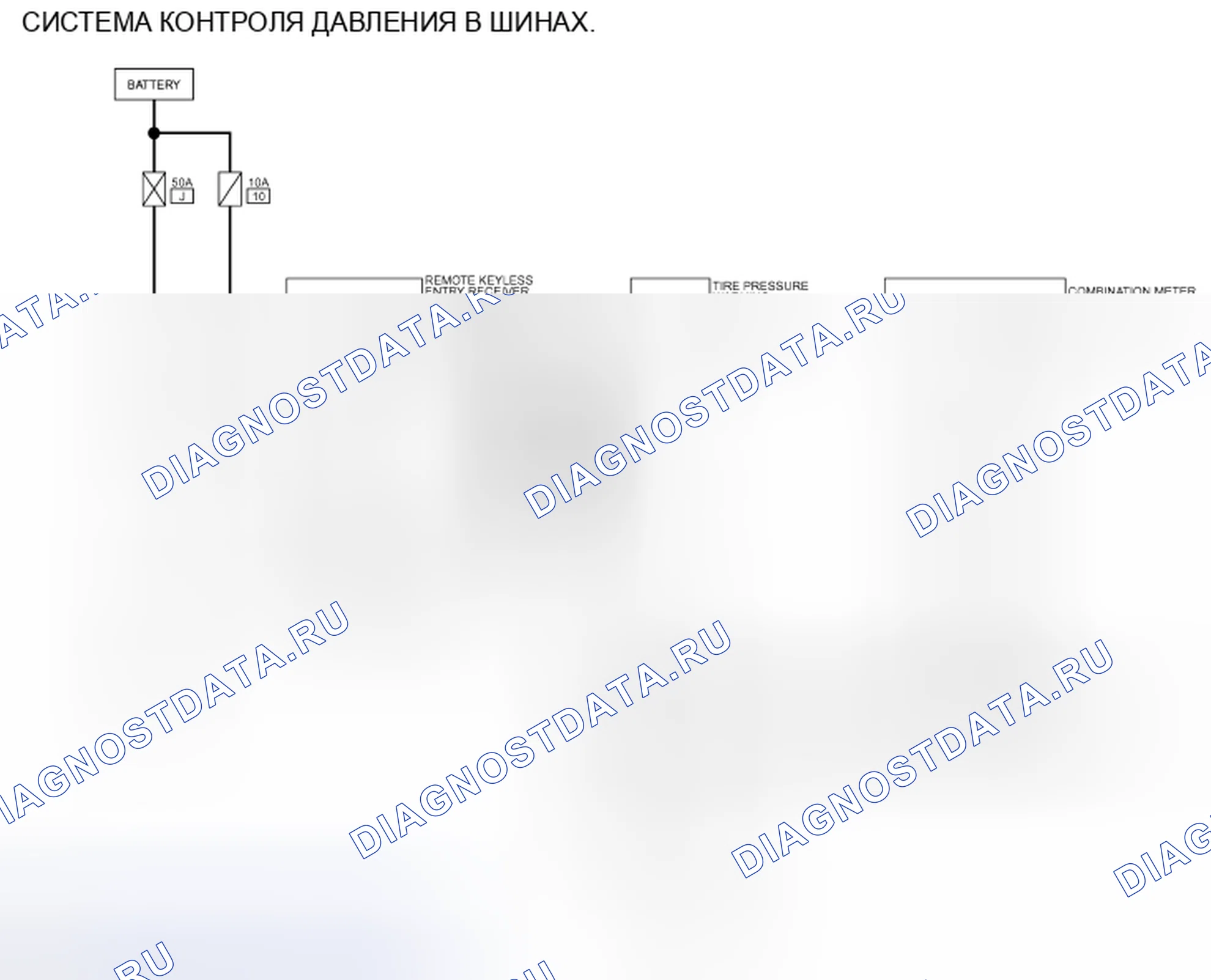 Рис. 16: электросхема - СИСТЕМА КОНТРОЛЯ ДАВЛЕНИЯ В ШИНАХ. Honda Saber I