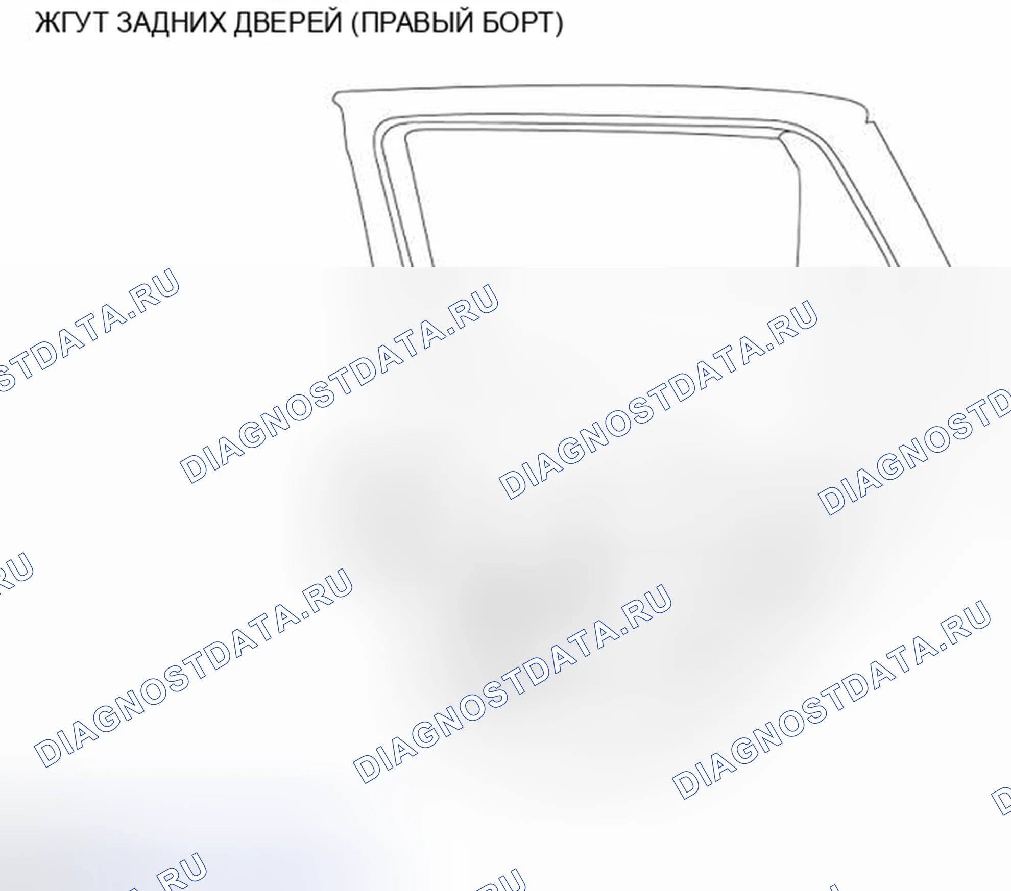 Рис. 39: ЖГУТ ЗАДНИХ ДВЕРЕЙ (ПРАВЫЙ БОРТ). BMW 4 серия F32/F33 рестайлинг