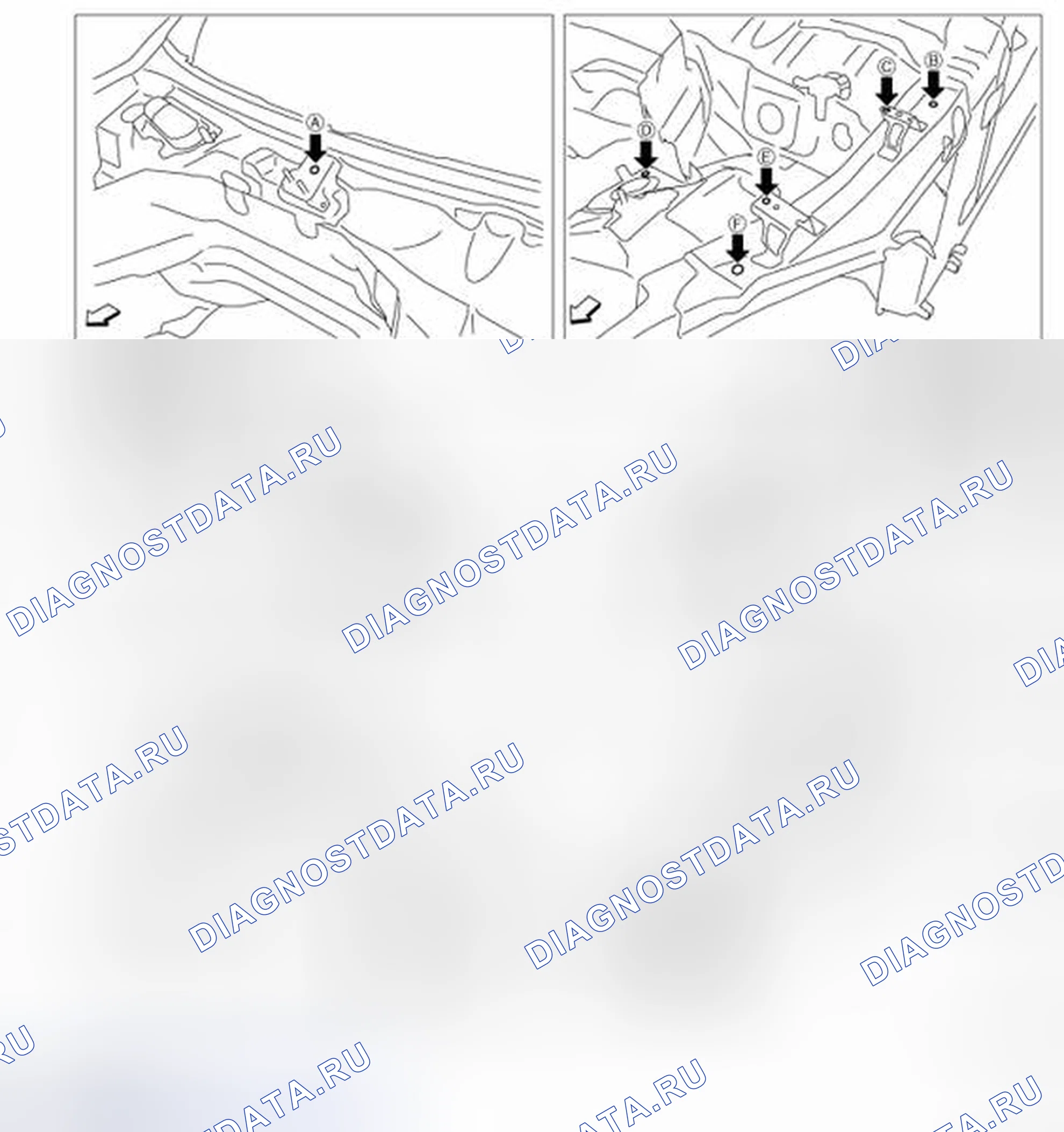 Рис. 27: Точки измерения. Honda MDX I