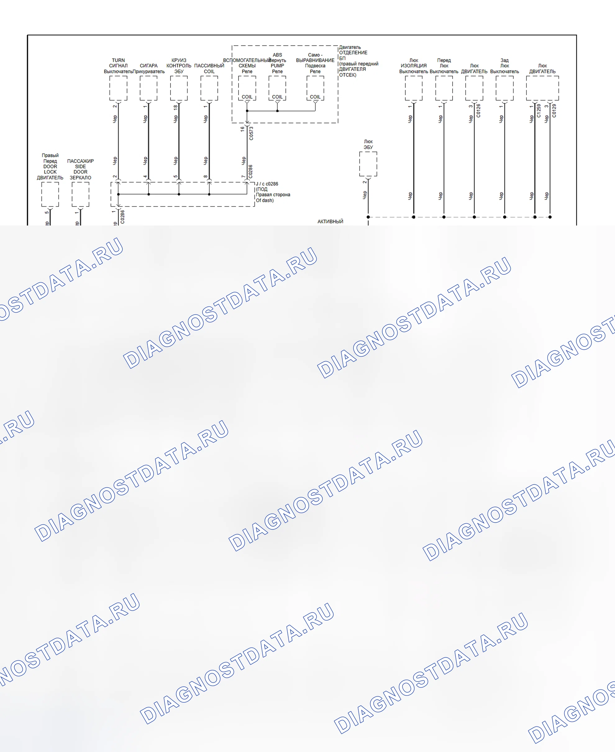 Рис. 5: Схема разводки массы (Открытие - 3 из 5). Land Rover Discovery L318
