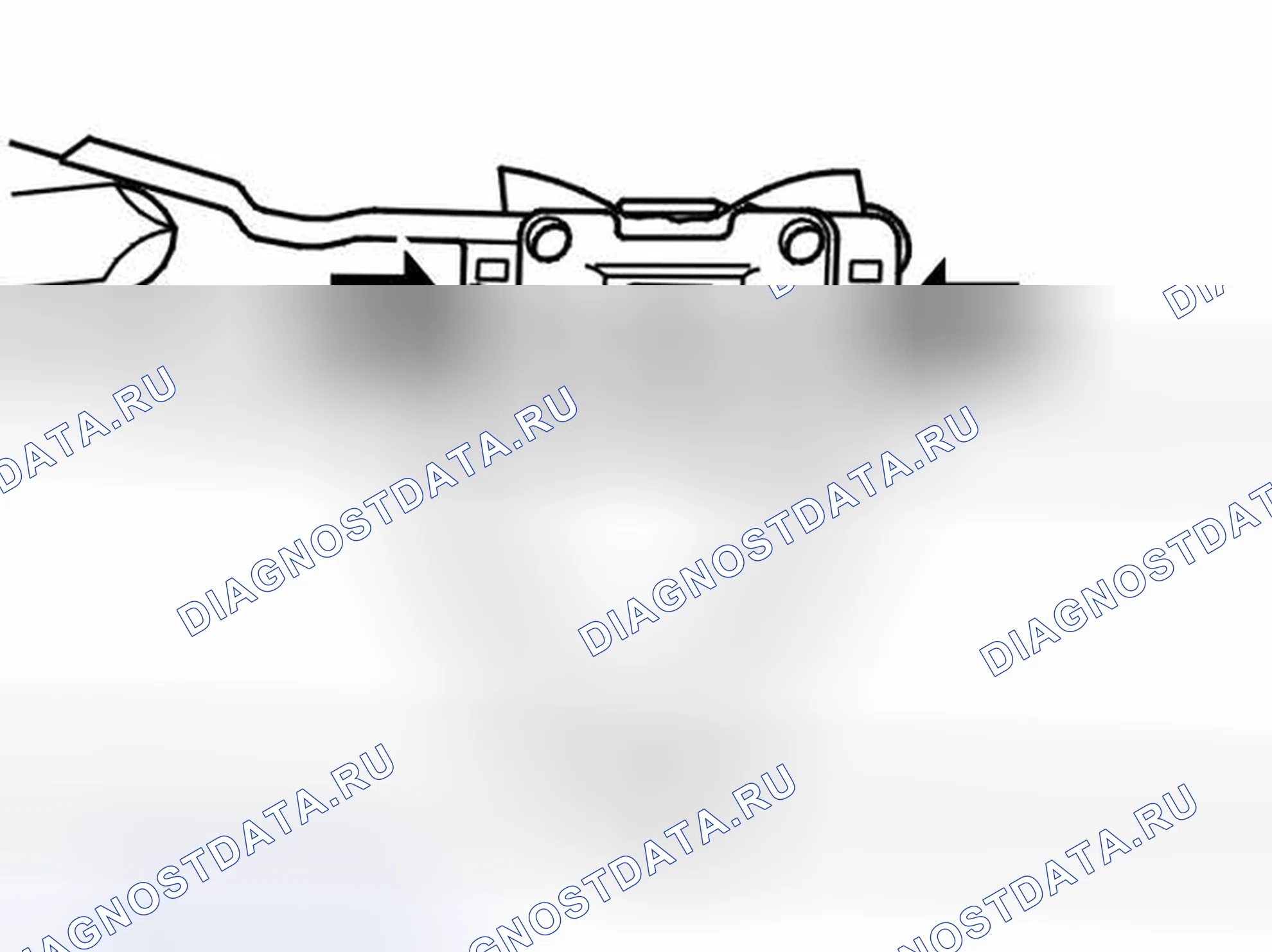 Рис. 1025: Установка опорных зажимов надувной завесы (модуль Ic). Volvo V70 II