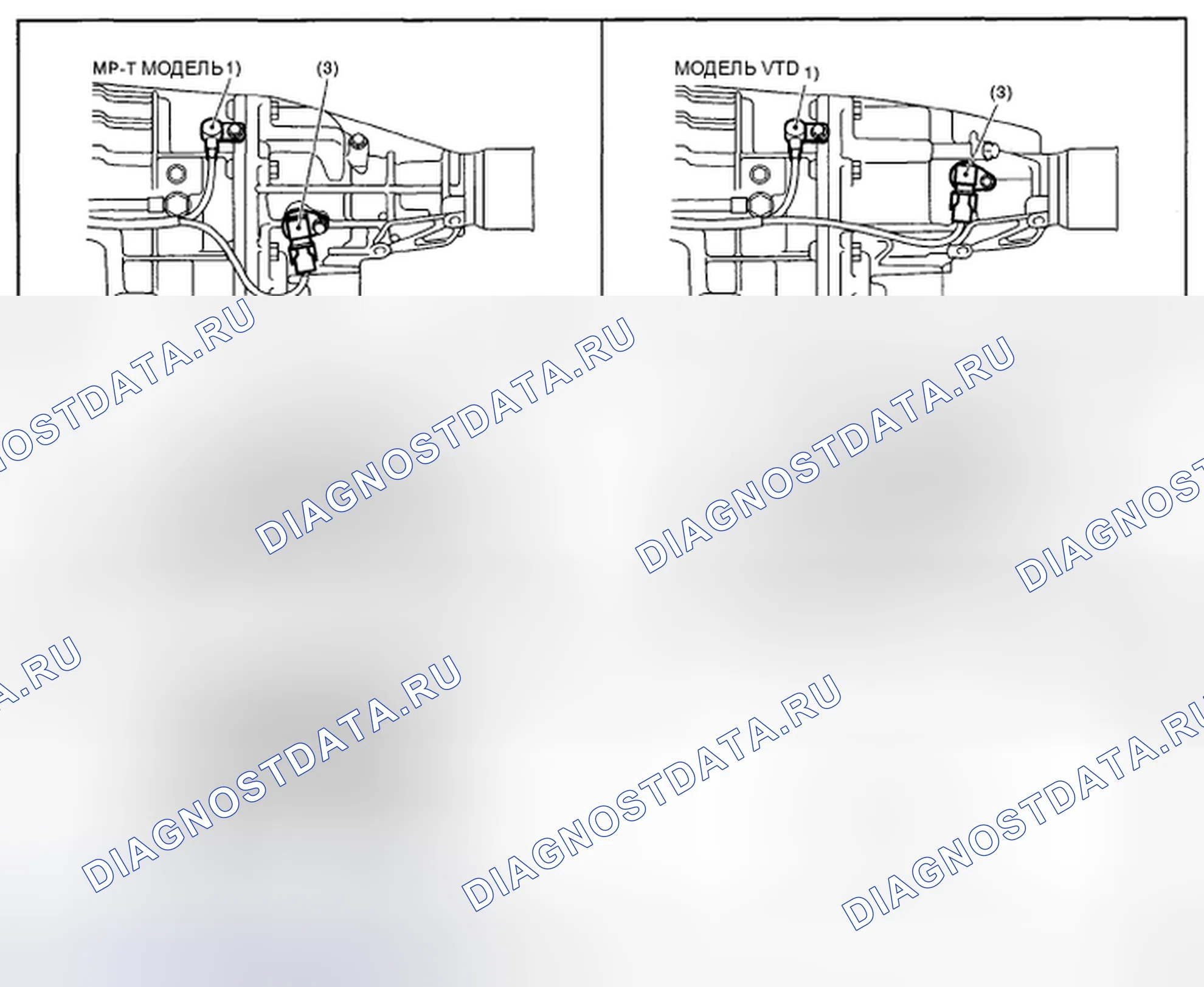 Рис. 419: Определение местоположения датчика (2 из 2). Subaru Impreza WRX STI GD рестайлинг 2
