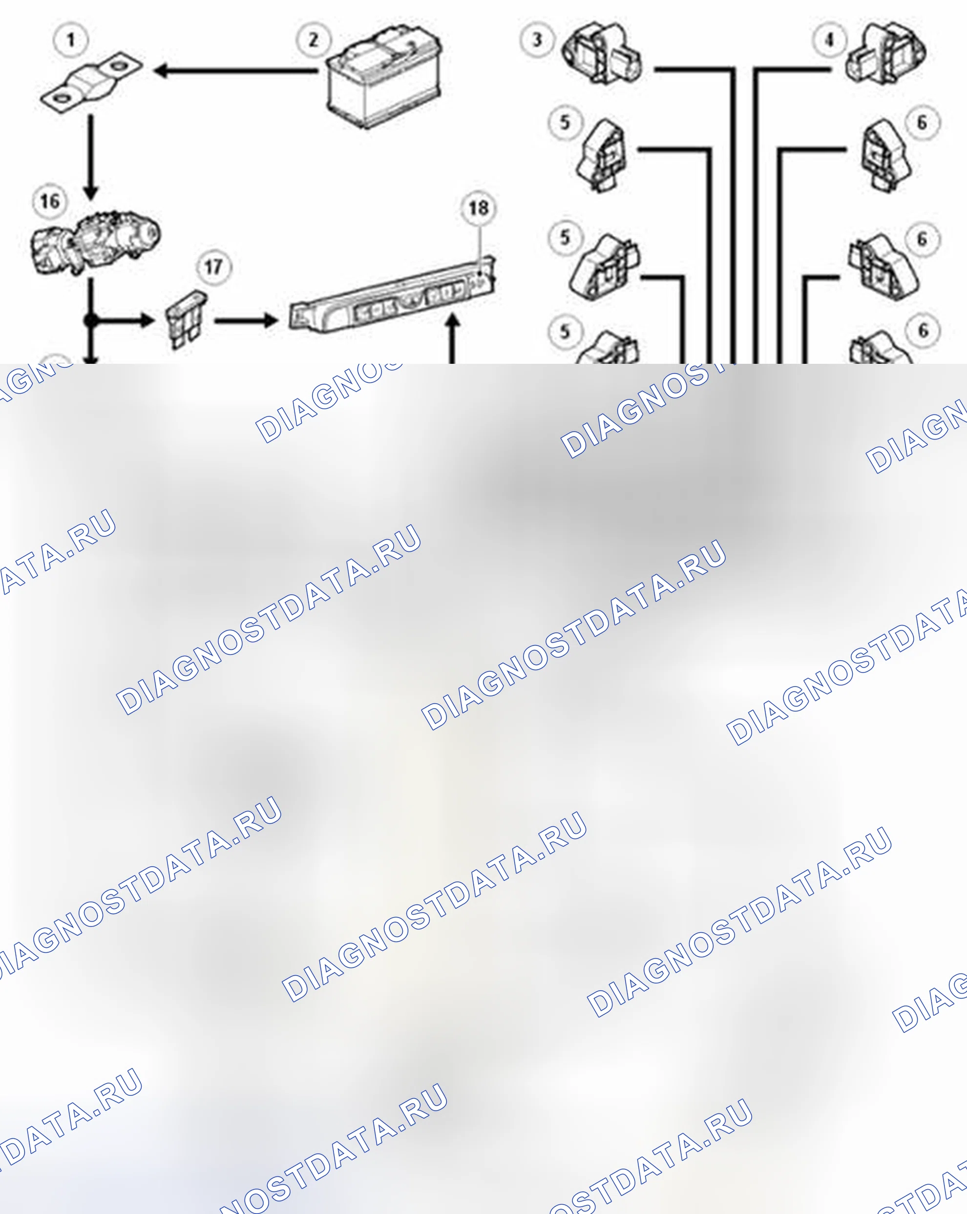 Рис. 34: СХЕМА УПРАВЛЕНИЯ SRS - ЛИСТ 1 ИЗ 2 (ТОЛЬКО NAS). Land Rover Range Rover Sport L320