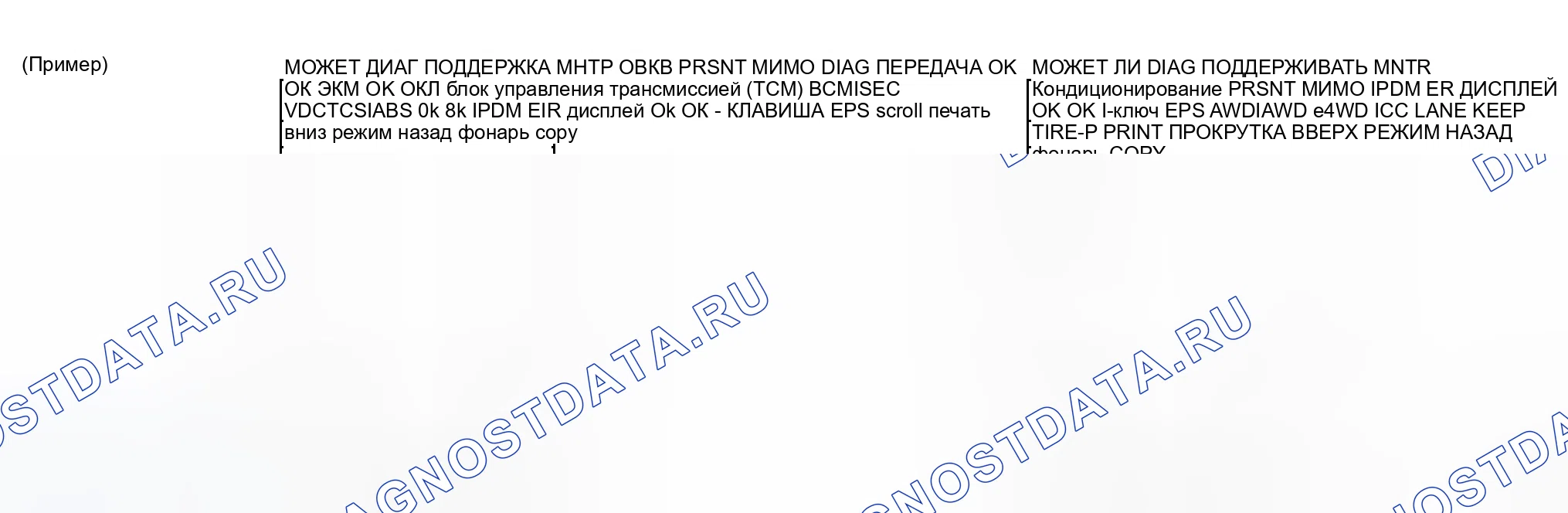 Рис. 23: ОПИСАНИЕ ЭКРАНА УПРАВЛЕНИЯ ПЕРЕДНИМ ВОЗДУХОВОДОМ " CAN DIAG SUPPORT Mntr ". Honda N-WGN I