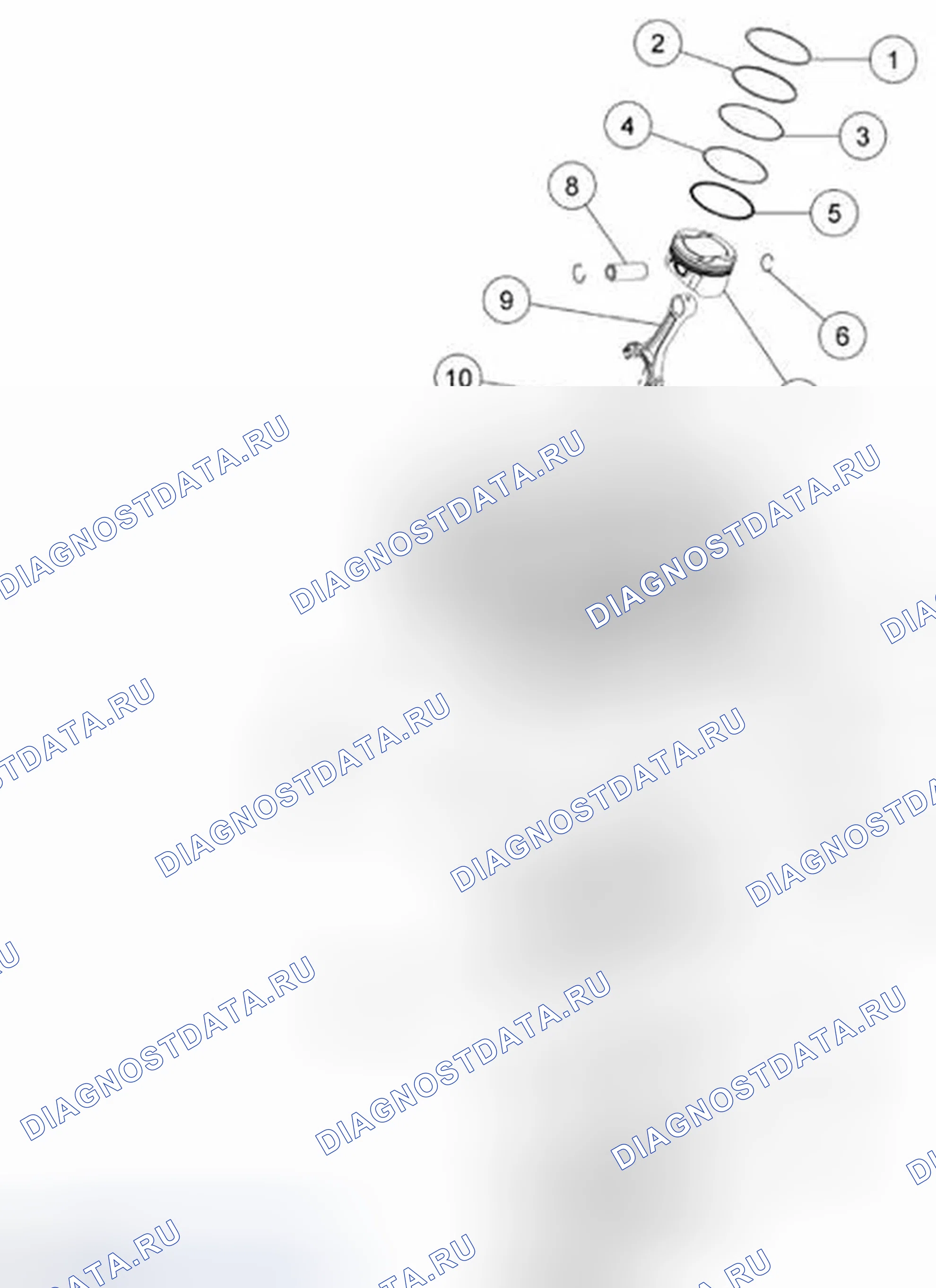 Рис. 1223: Нижний двигатель (Вид 2). Ford Edge I рестайлинг