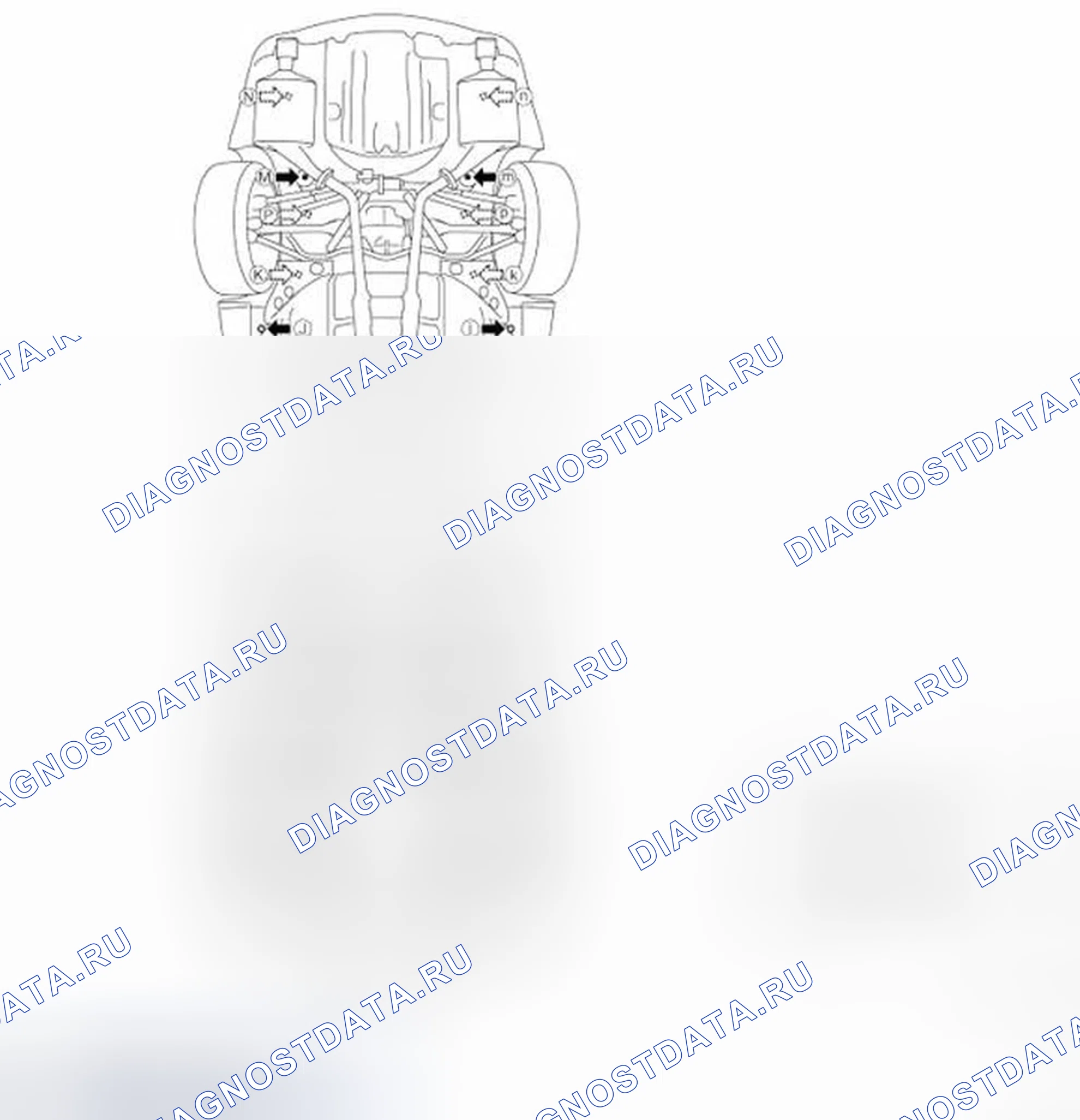 Рис. 221: Точки измерения. Infiniti M56 IV