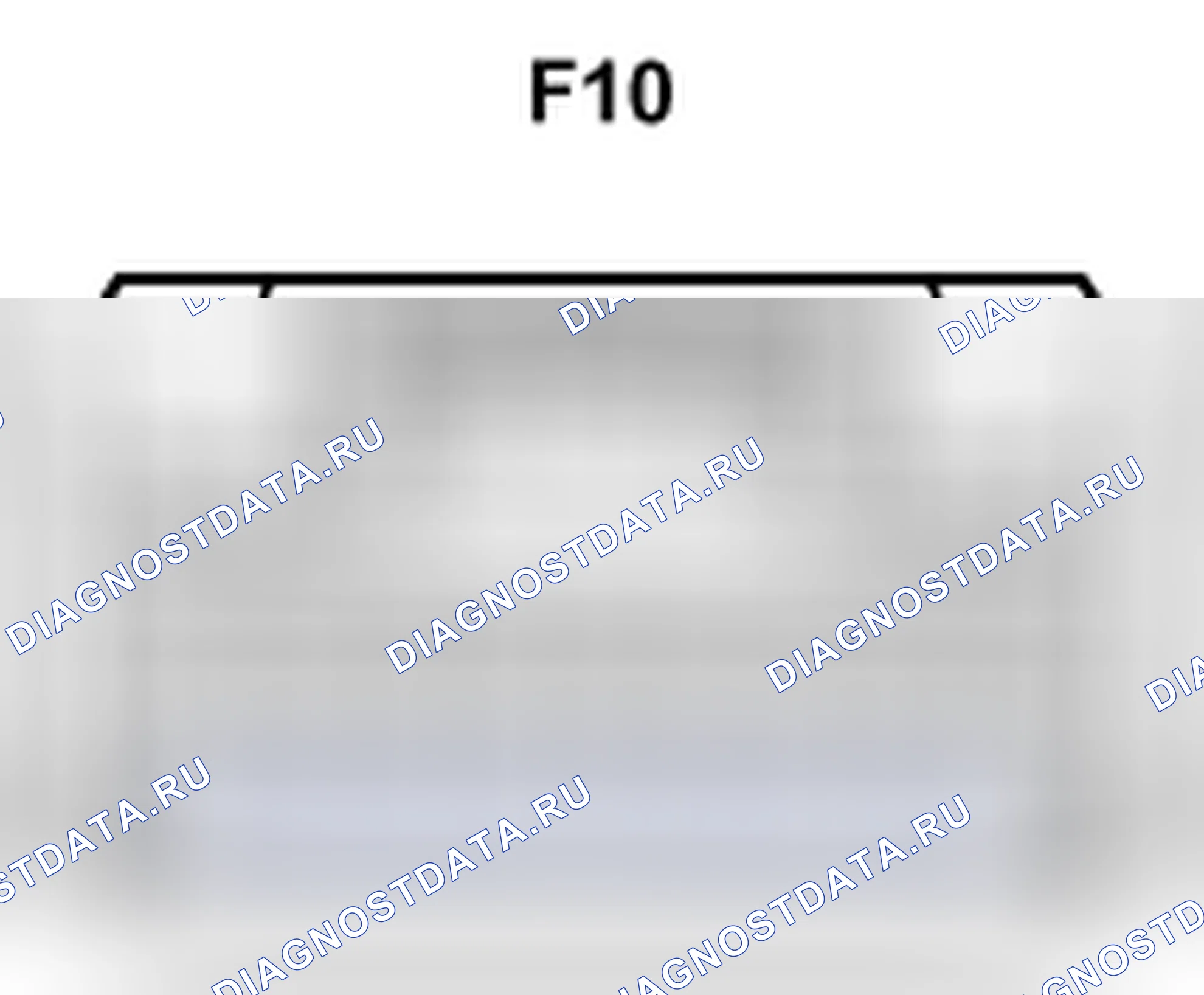 Рис. 491: Вид с торца разъема навигационного приемника (F10). Toyota Camry XV40