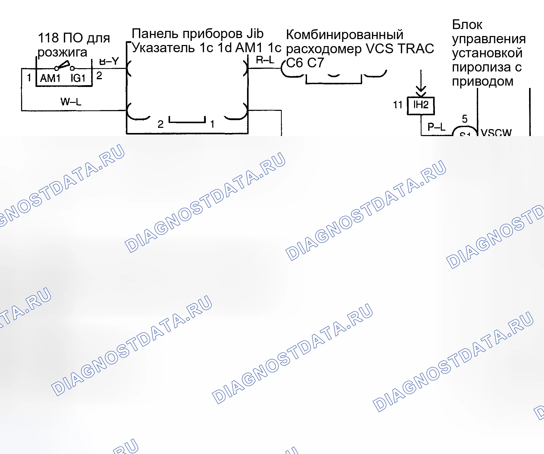 Рис. 105: электросхема. Toyota Sequoia I