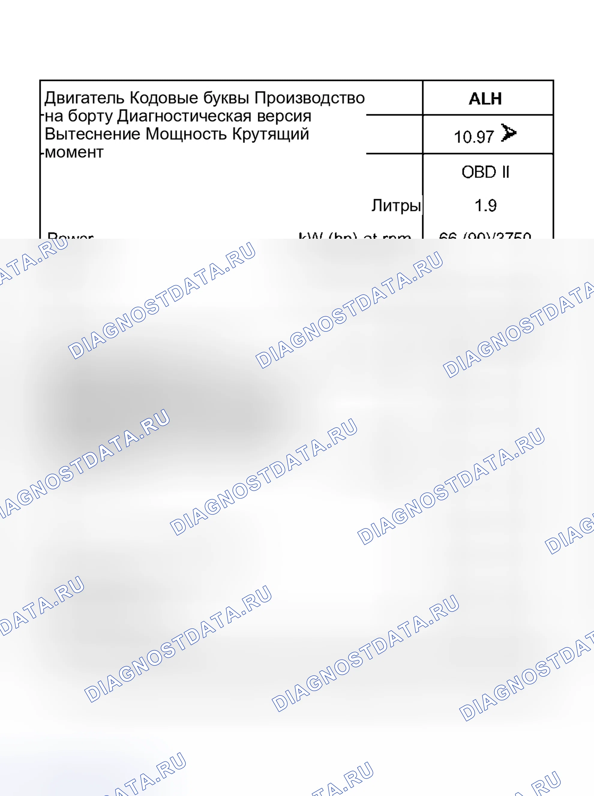 Рис. 154: Характеристики двигателя. Volkswagen Jetta IV