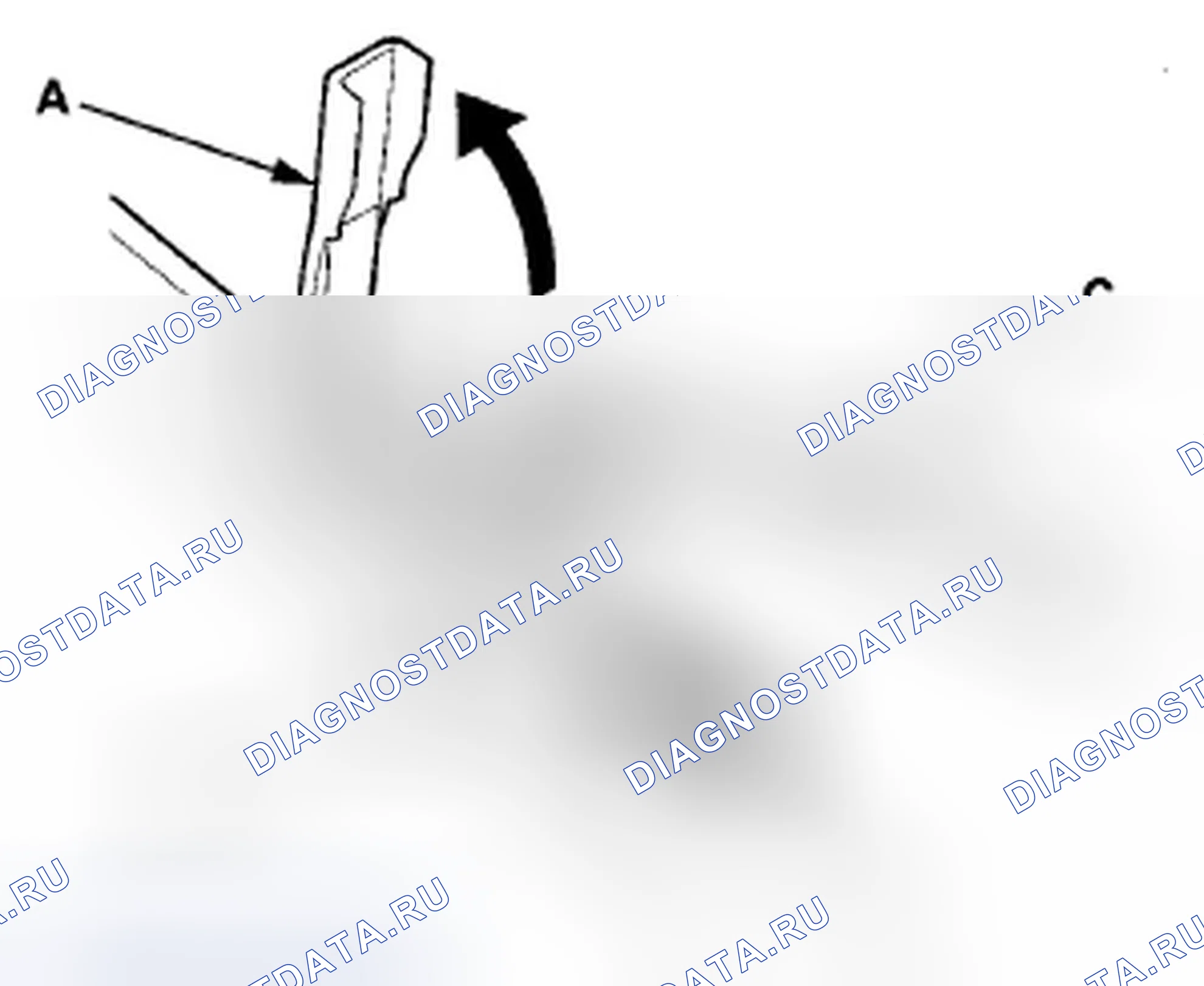 Рис. 44: Замена щетки стеклоочистителя. Acura ZDX I