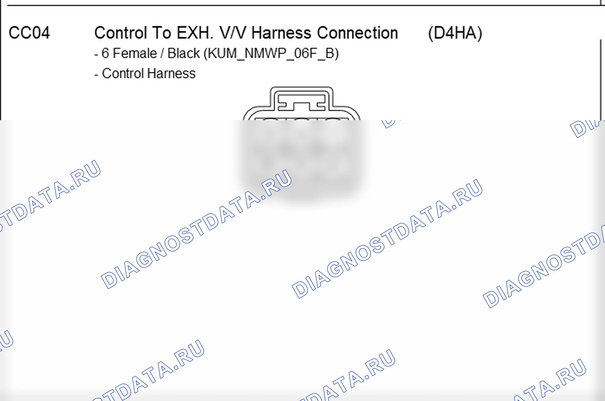 Распиновка разъёма CC04 — harness connection. Hyundai ix35 EL